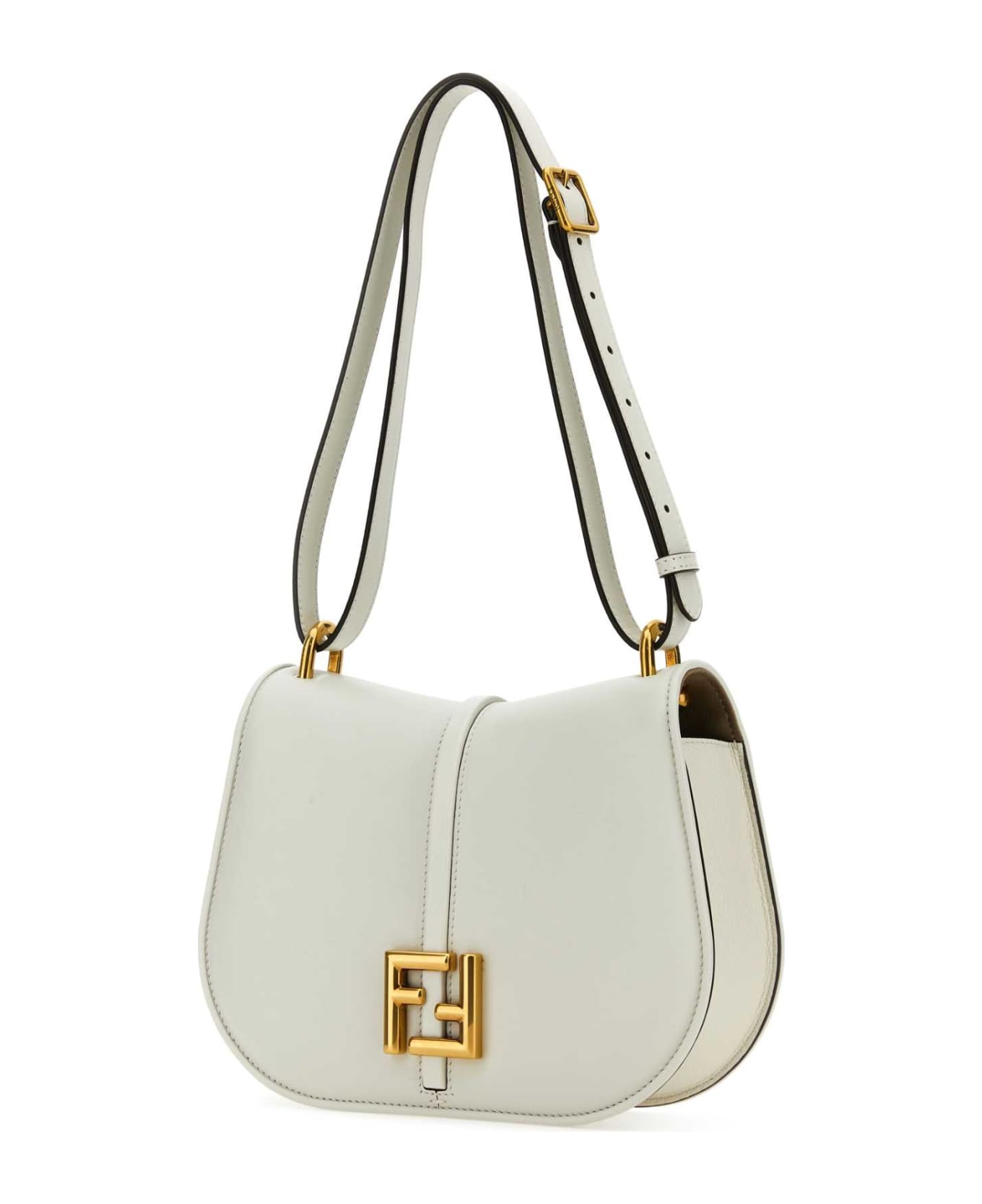 Fendi White Leather C Mon Medium Shoulder Bag - B.ICEOR.BURAT