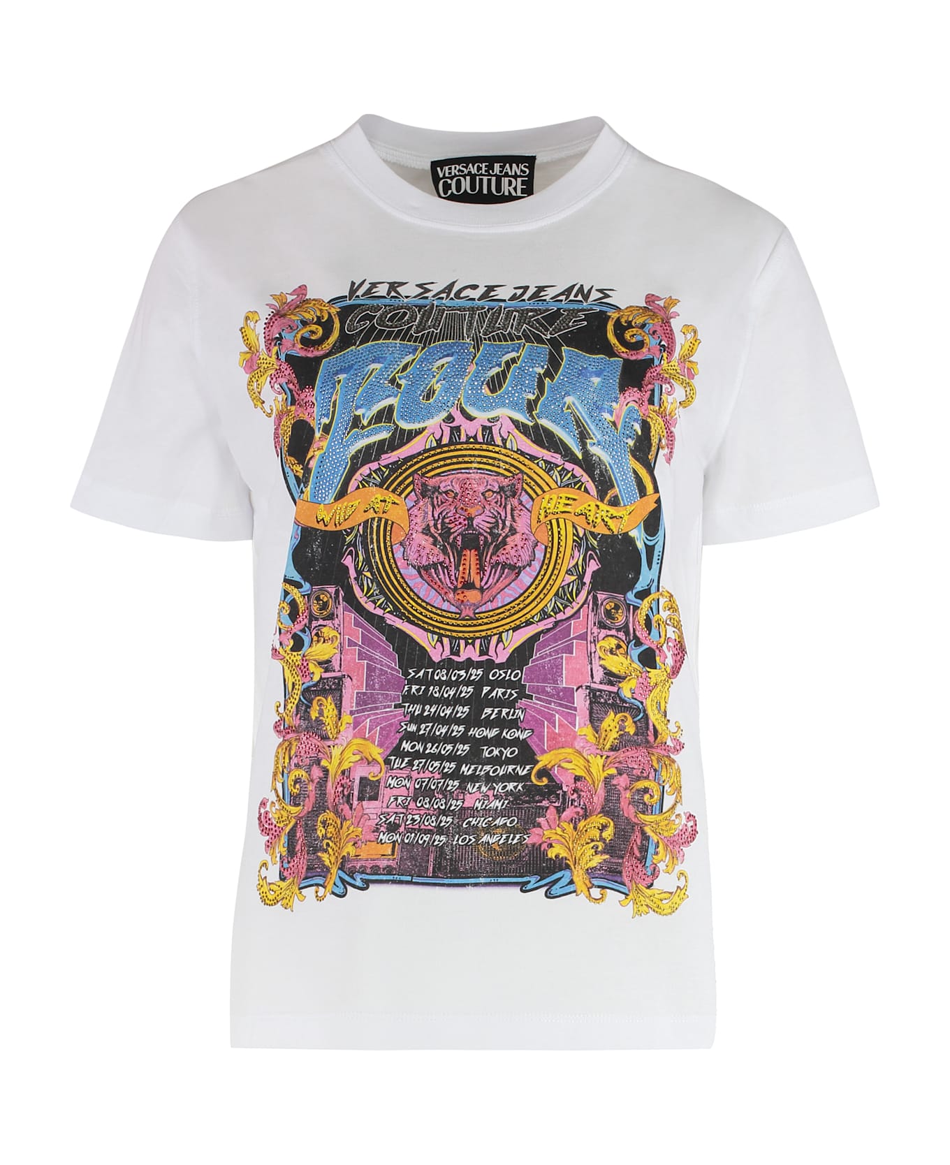 Versace Jeans Couture Cotton Crew-neck T-shirt - White