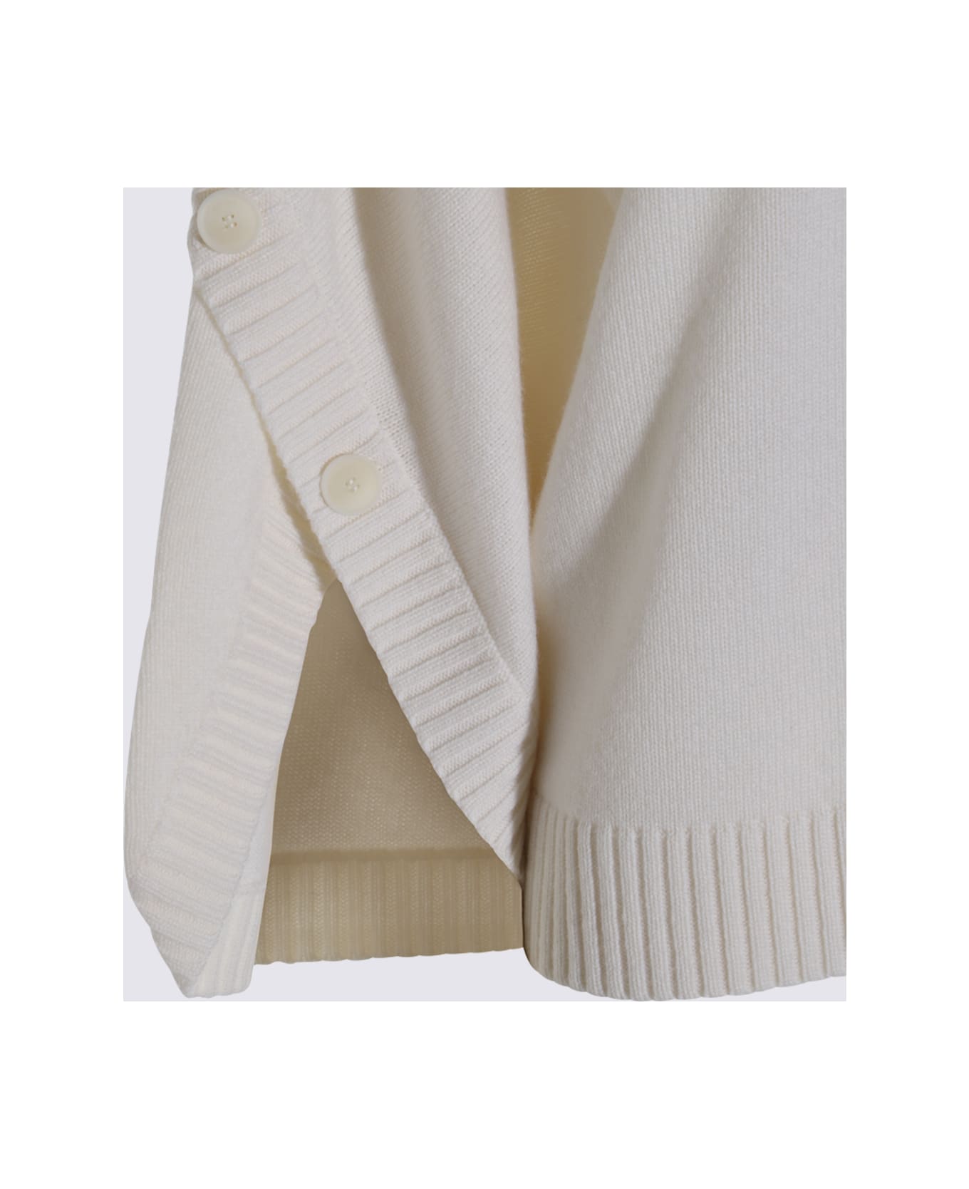Max Mara White Wool Ampex Knitwear - White