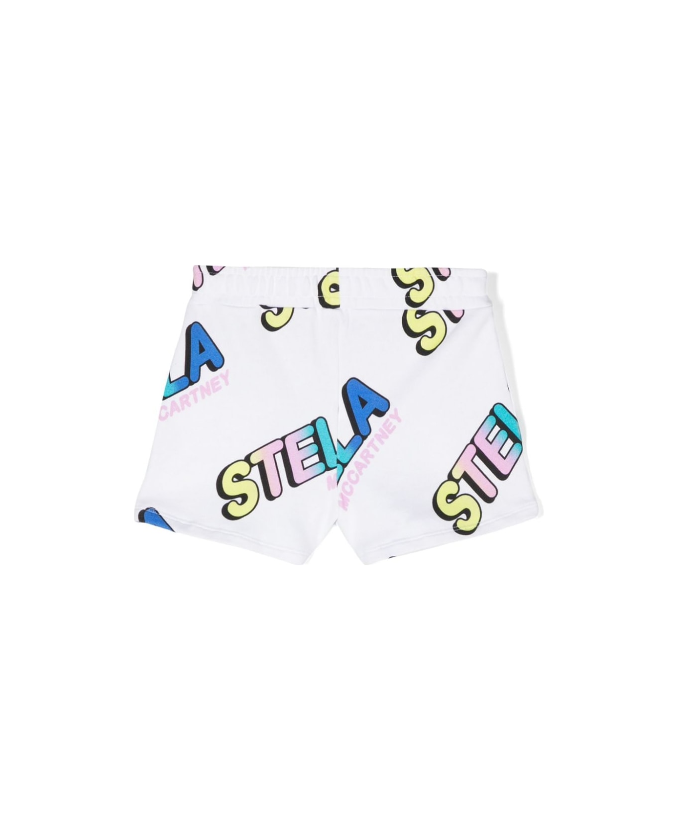 Stella McCartney Kids Sports Shorts With Print - White ボトムス