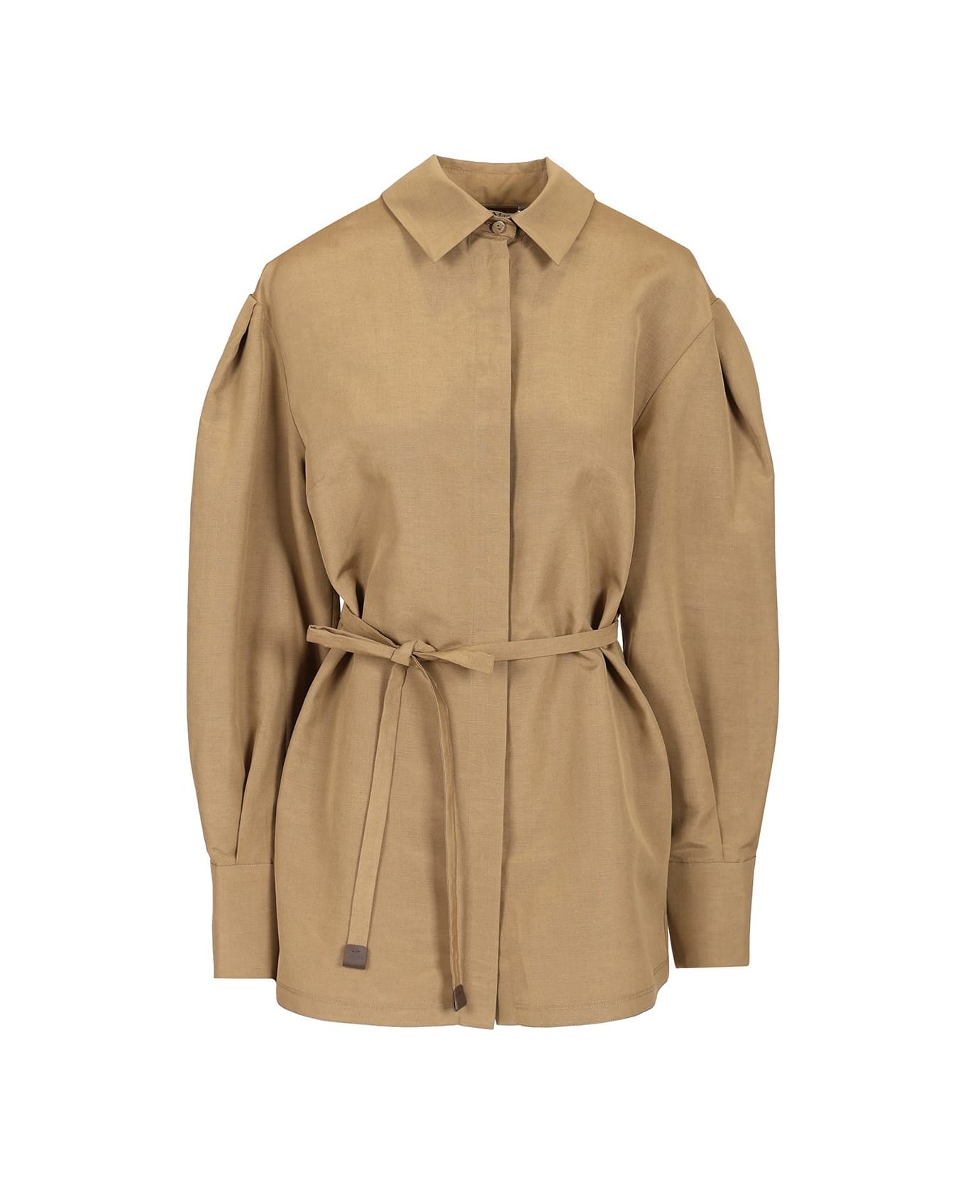 Max Mara Shirt With Belt - Corda Scuro