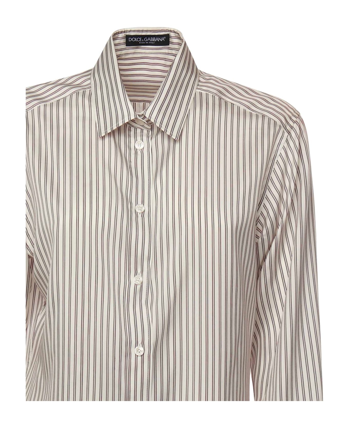 Dolce 
Gabbana Striped Silk Shirt - MultiColour