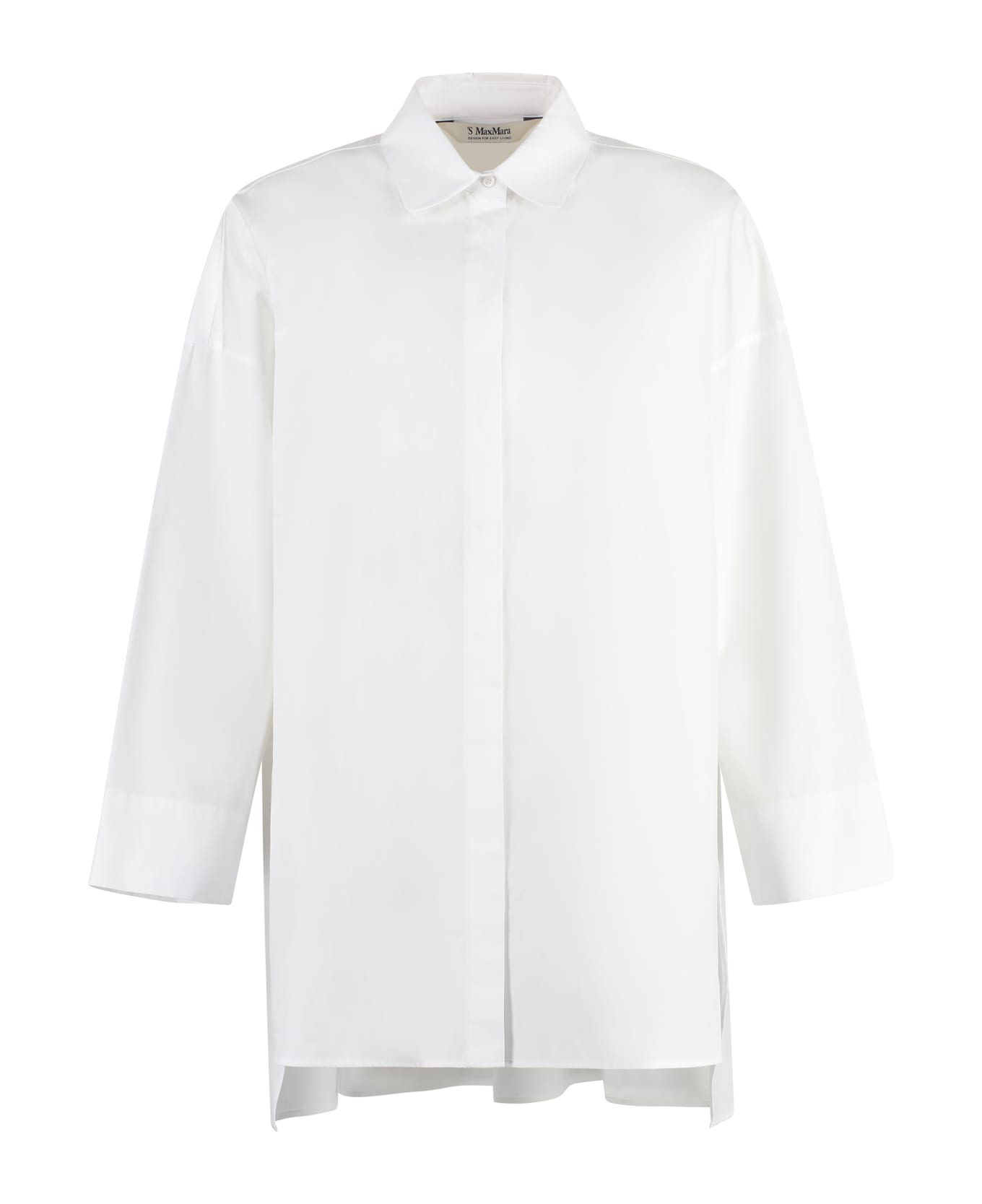 'S Max Mara Tea Cotton Shirt - White