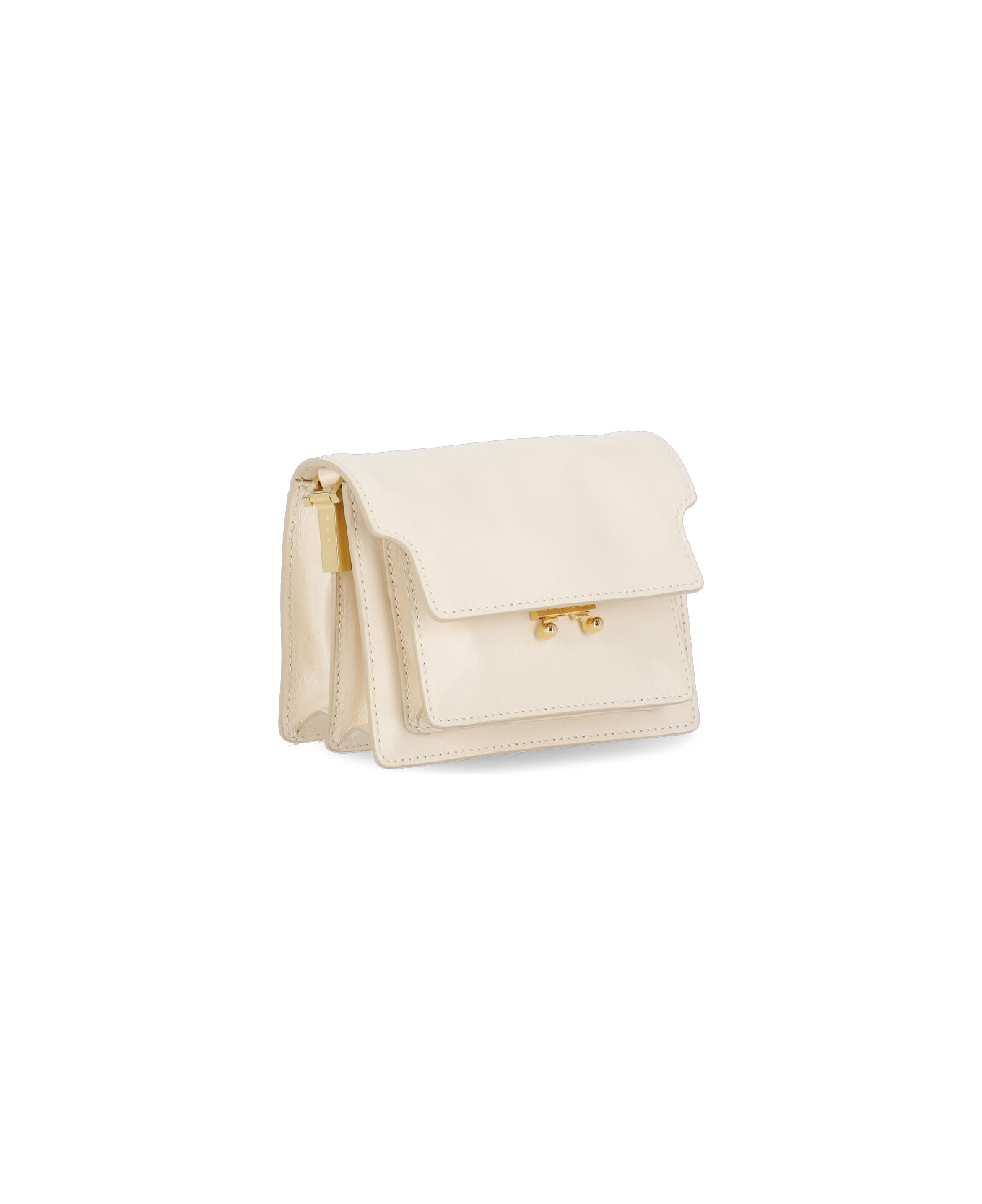 Marni 'trunk Soft E/w' Ivory Cowhide Mini Bag - Natural