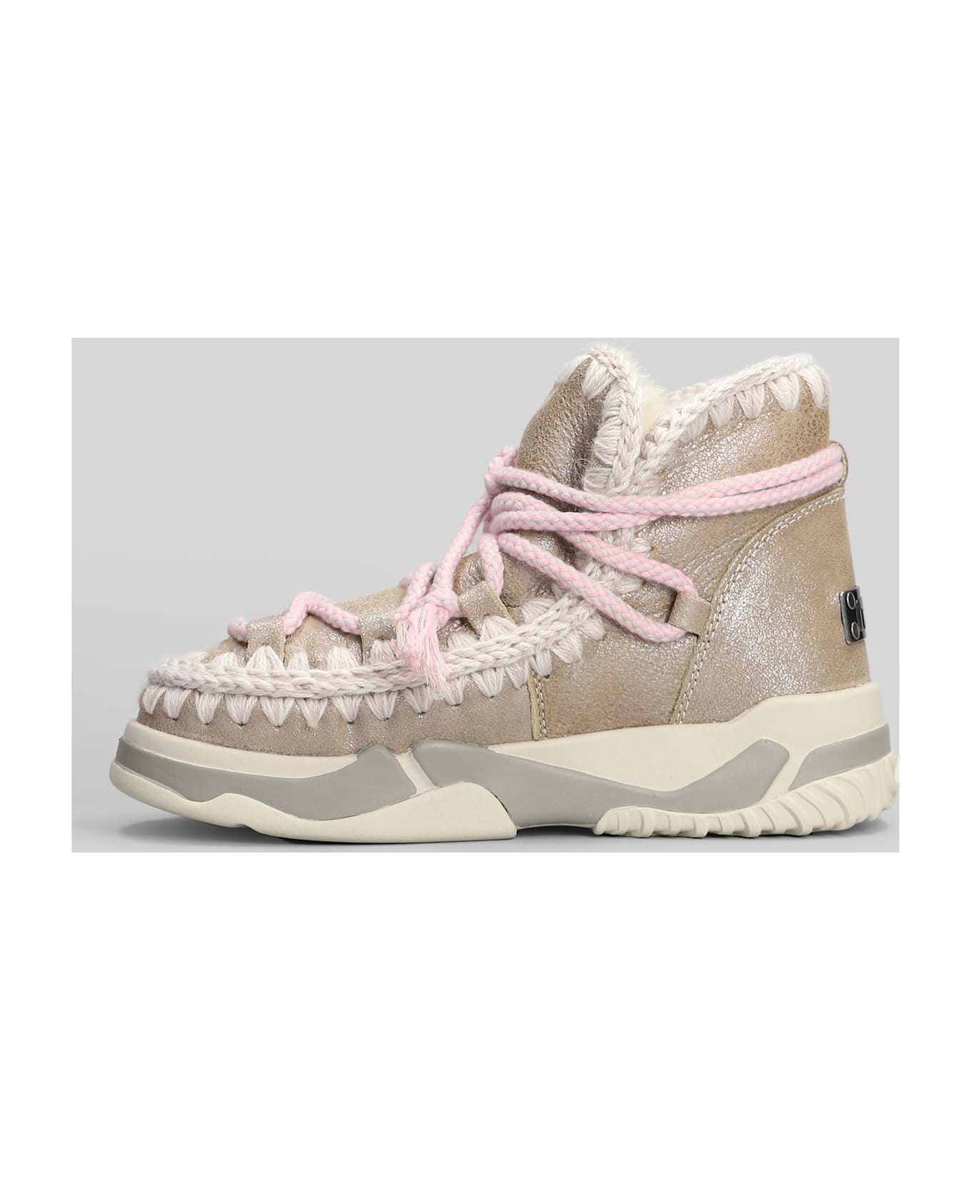 Mou Trainer 02 Scoubidoo Sneakers In Beige Leather - beige
