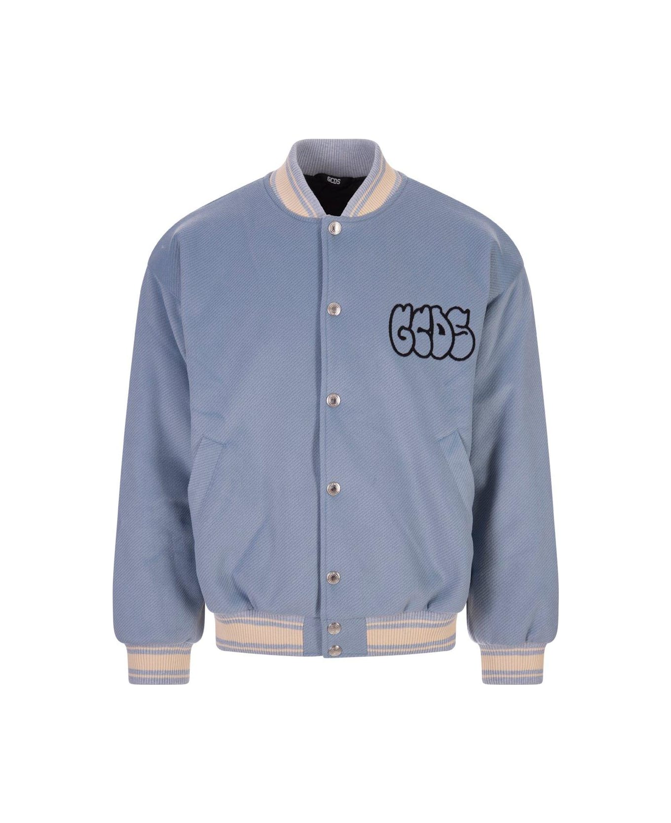 Gcds graffit-logo Varsity bomber jacket - Blue