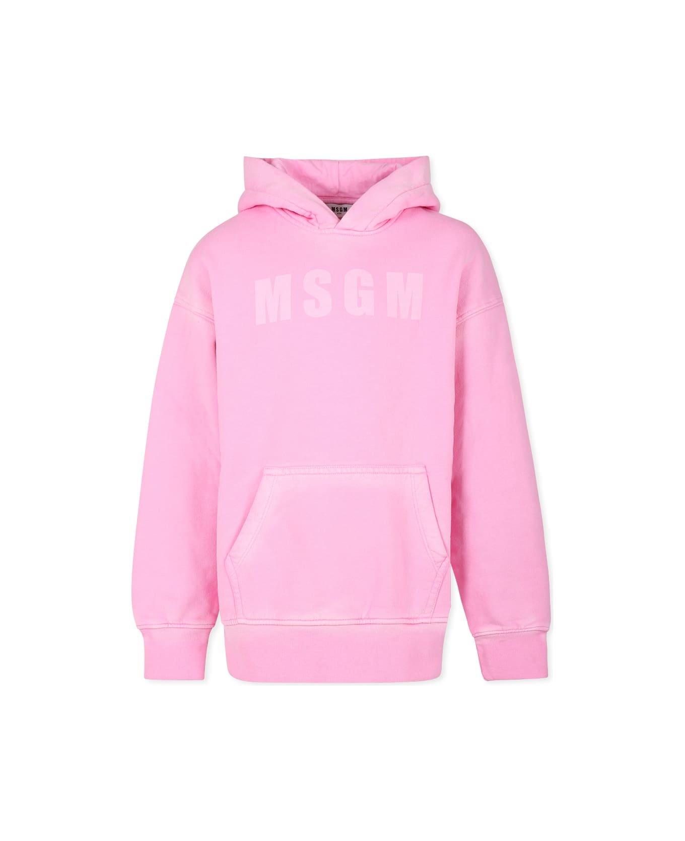 MSGM Pink Dress For Girl With Logo - Pink