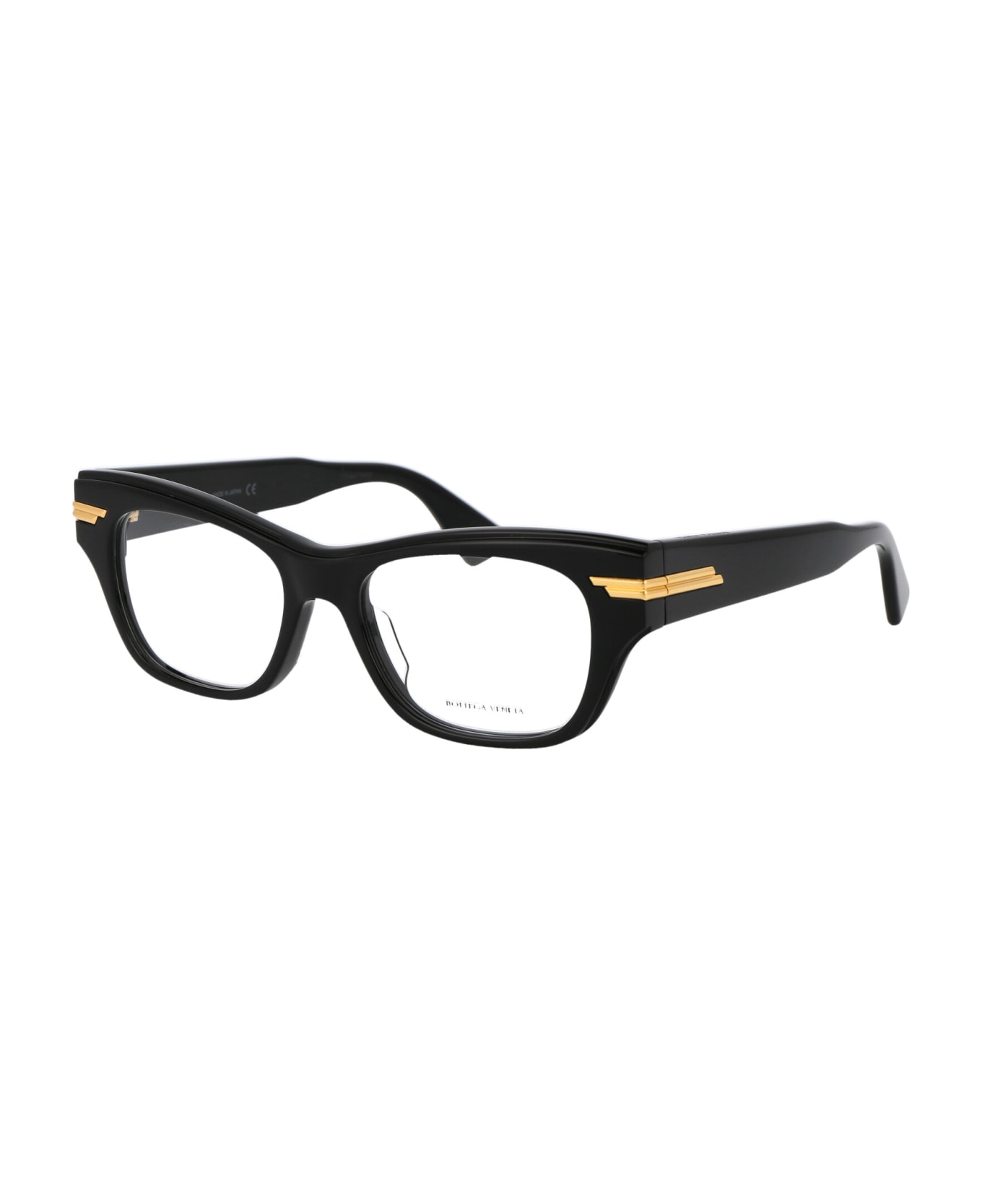 Bottega Veneta Eyewear Bv1152o Glasses - 001 BLACK BLACK TRANSPARENT