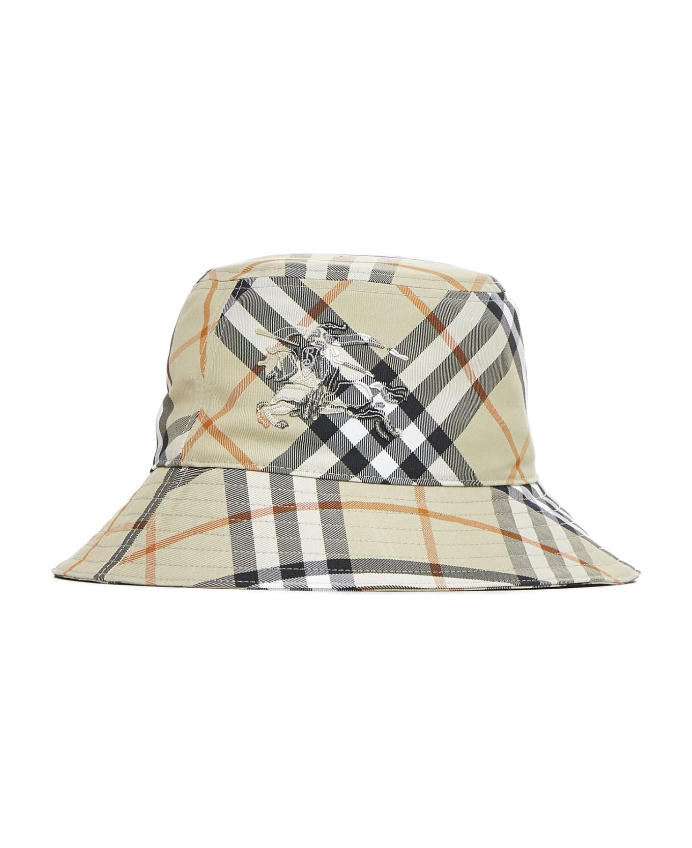 Burberry 
check
 Light Green Polyester Hat - Light Sage Ip Check