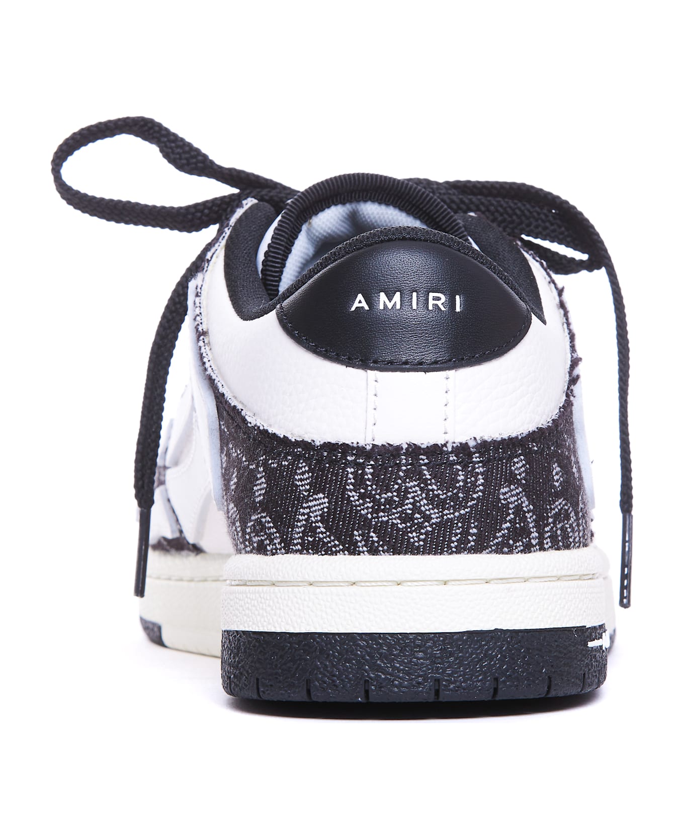 AMIRI Bandana Denim Skel Sneakers - Black