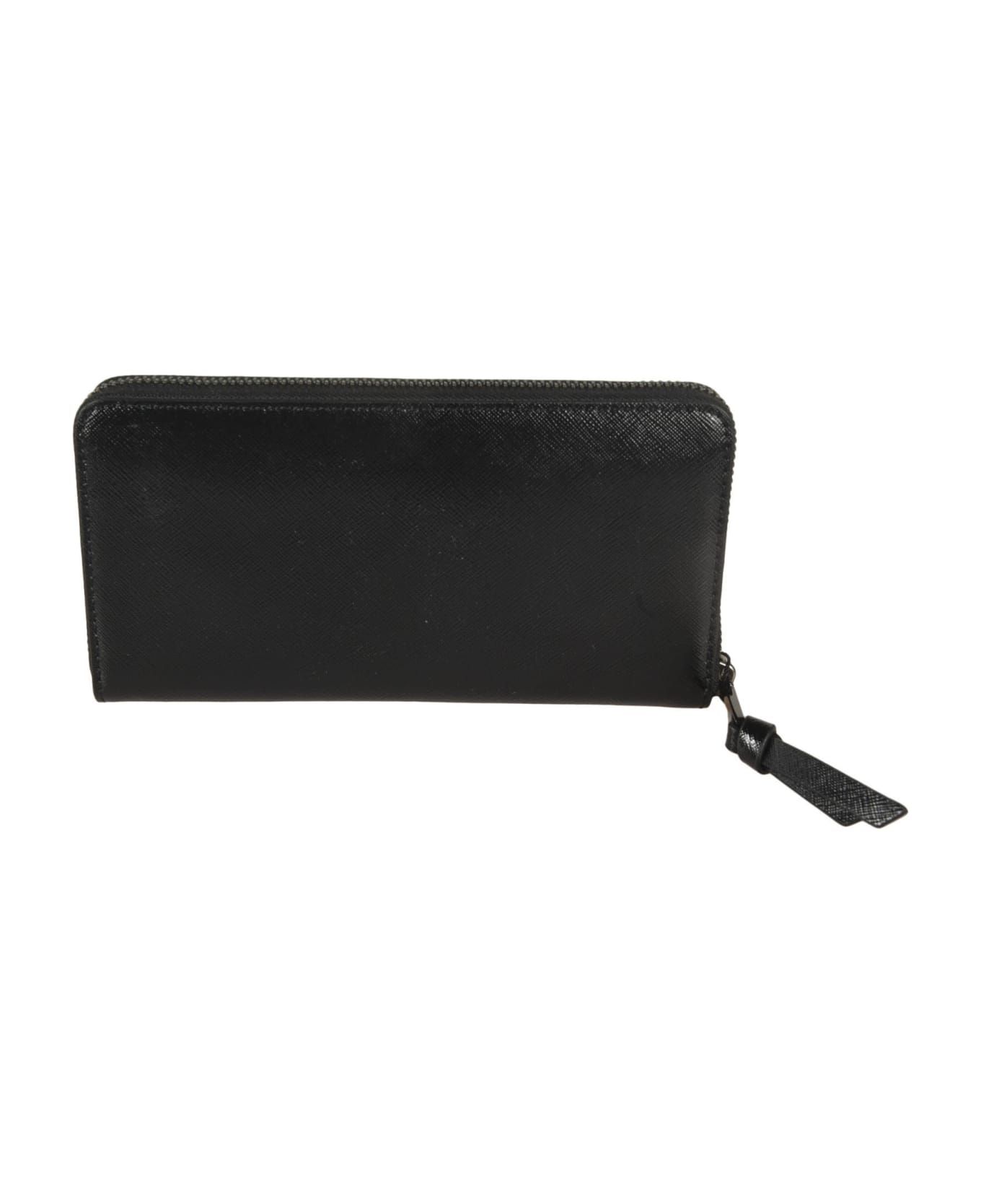 Marc Jacobs Logo Embossed Zip-around Wallet - Black
