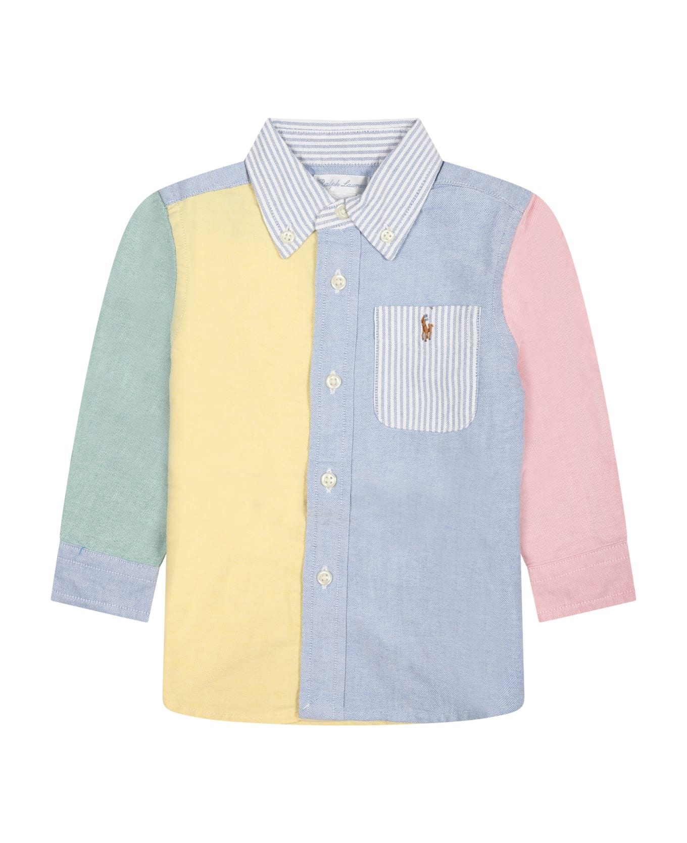 Ralph Lauren Multicolored Shirt For Babies With Logo - Multicolor