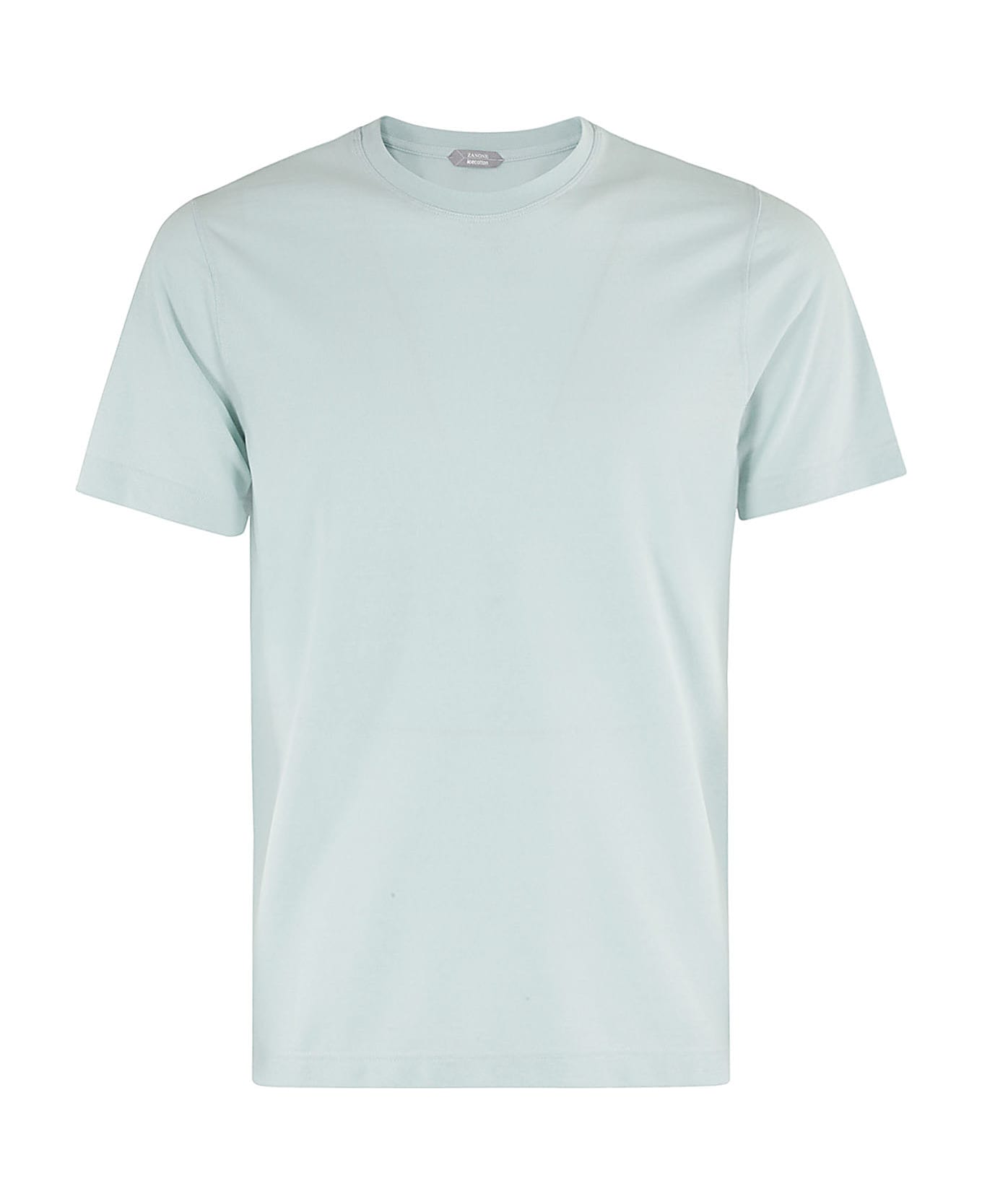 Zanone T Shirt Mc Slim Fit Ice Cotton - Verde Acqua