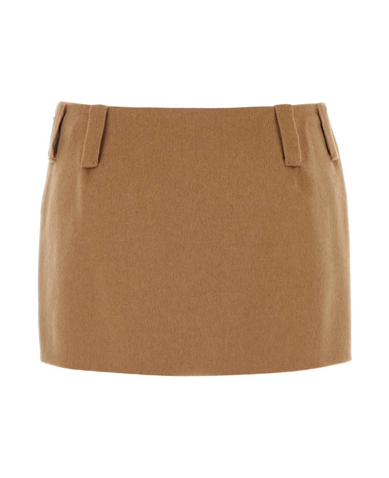 Miu Miu Camel Mini Skirt - CAMMELLO