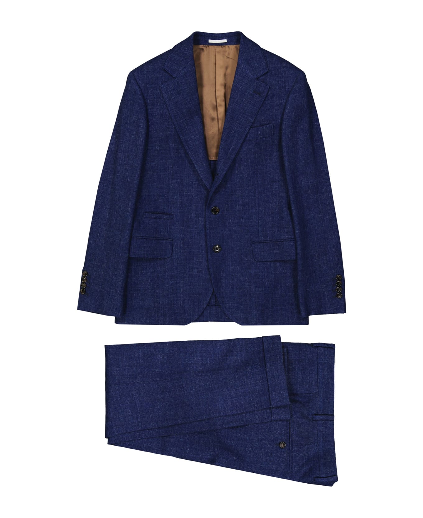 Brunello Cucinelli Blue Wool Suit - Blue