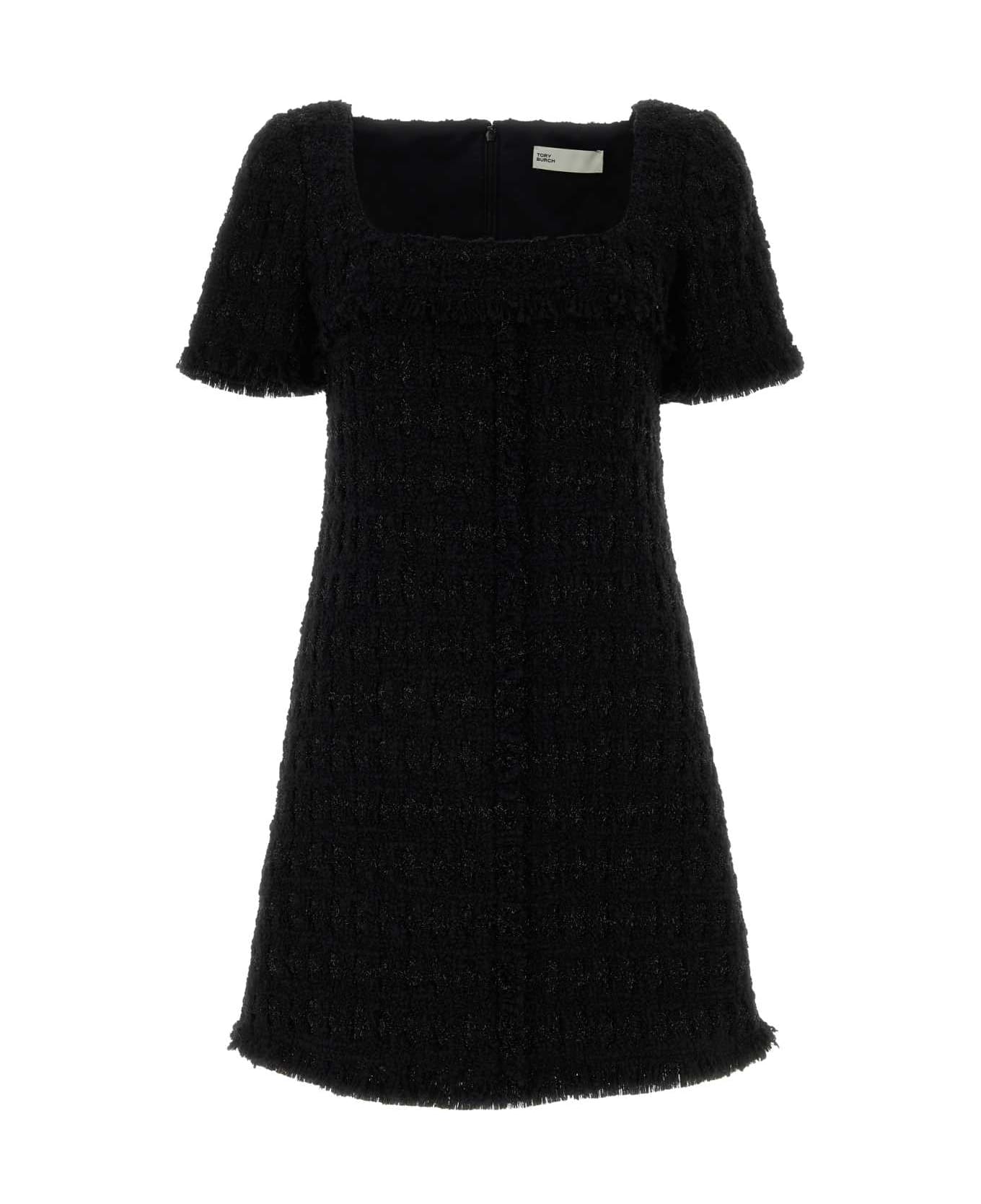 Tory Burch Black Tweed Mini Dress - 001 ワンピース＆ドレス