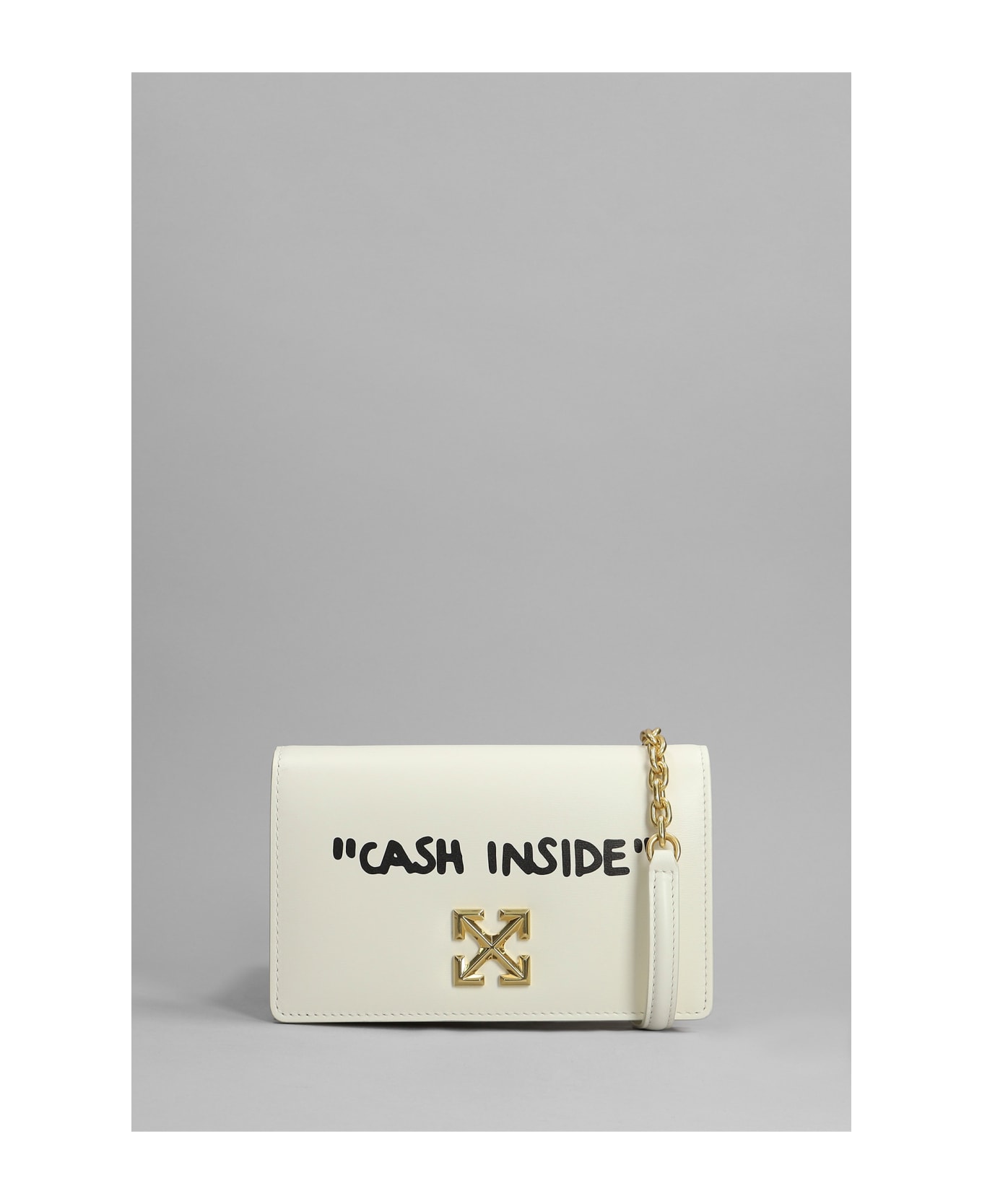 Off-White Shoulder Bag In White Leather - white