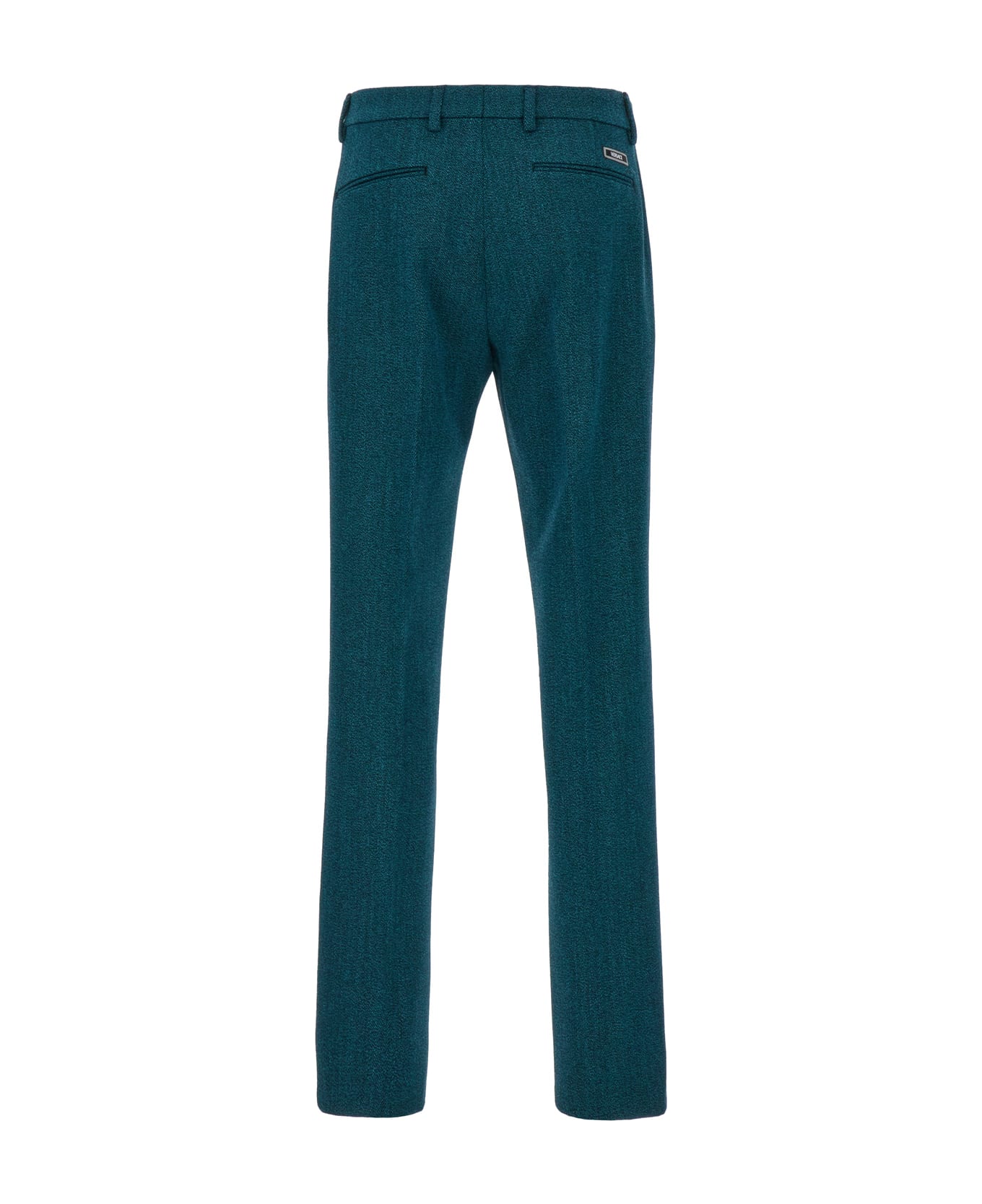 Versace Teal Green Stretch Wool Blend Pants - 2BI20