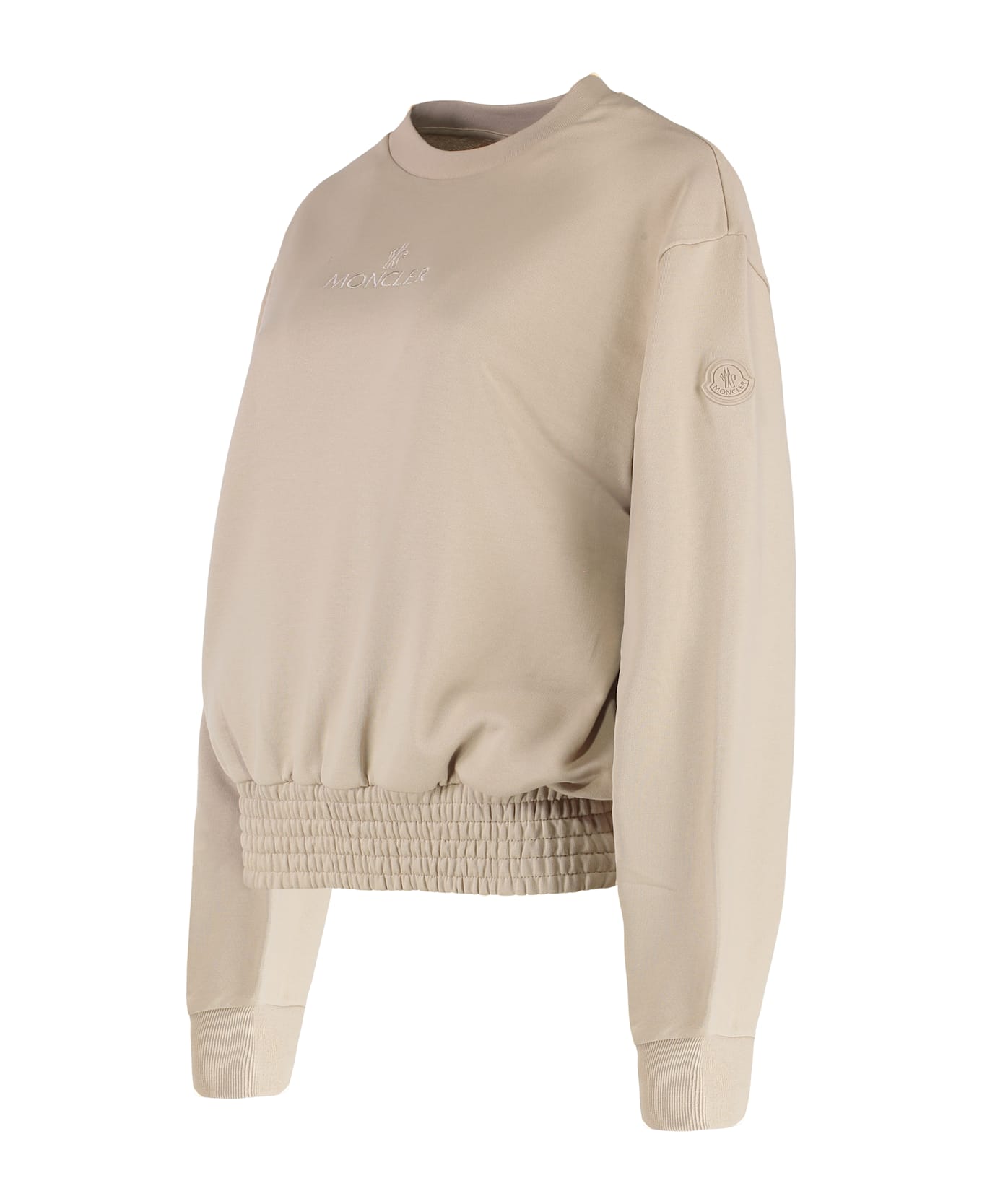 Moncler Cotton Crew-neck Sweatshirt - Beige