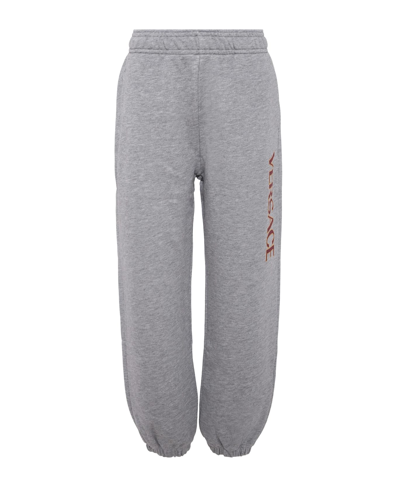 Versace Grey Trouser For Kids With Logo - Grey