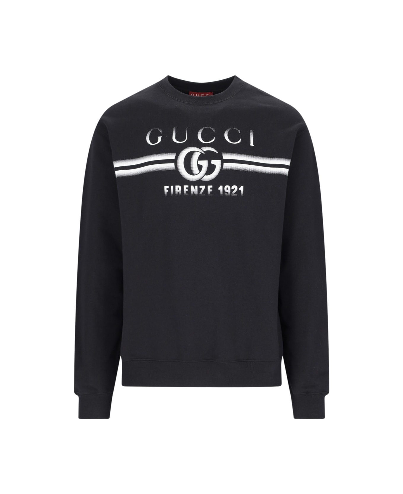 Gucci Printed Crew Neck Sweatshirt - Black  