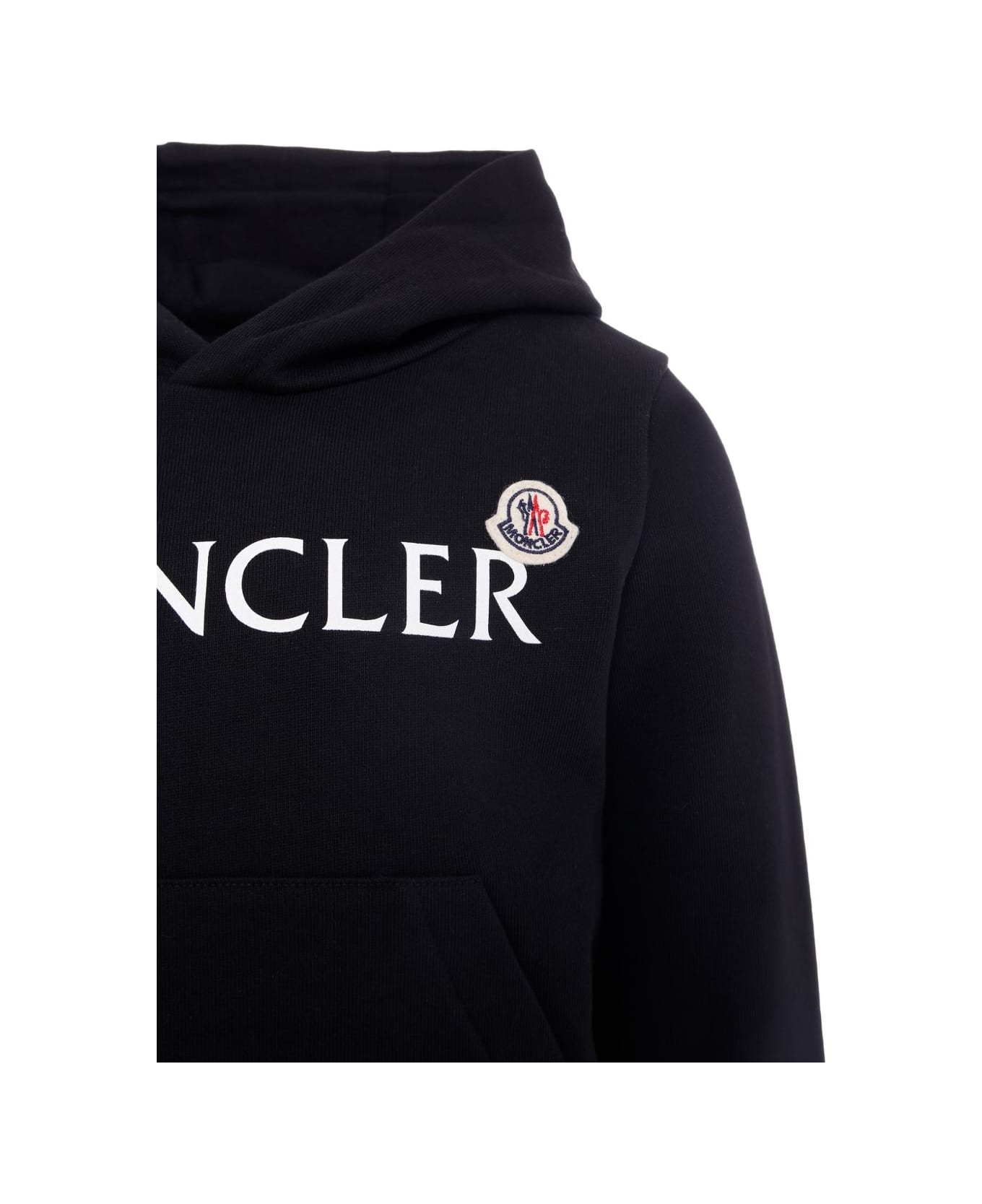 Moncler Enfant Hooded Sweatshirt With Logo - Black