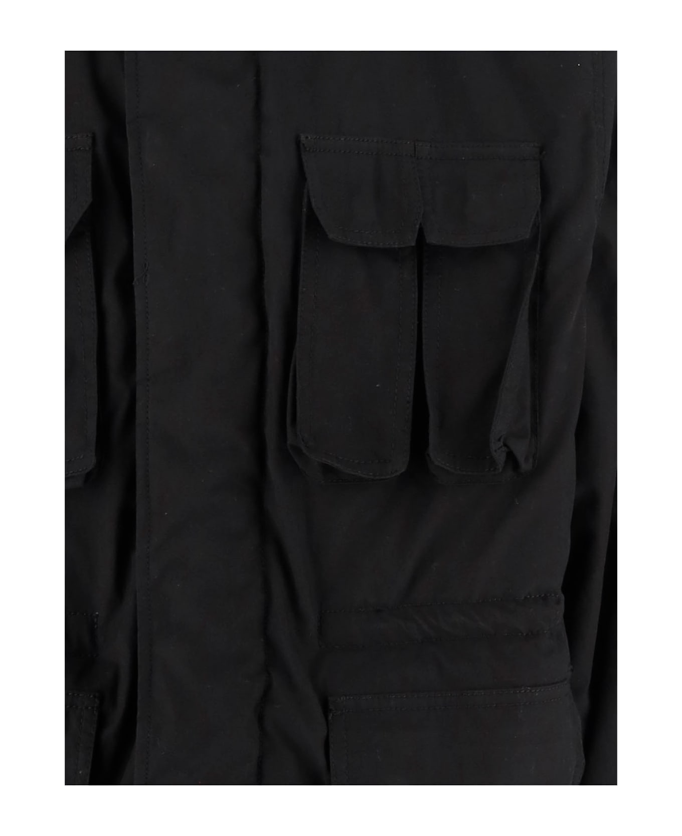 WE11 DONE Cotton Cap Field Jacket - Black