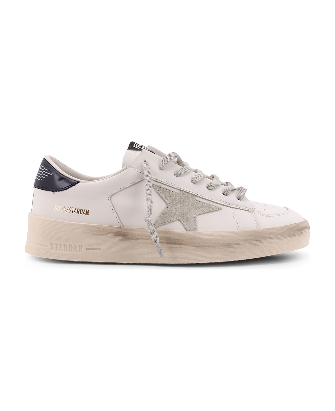 Golden Goose Stardan Low-top Leather Sneakers - WHITE/ICE/BLUE