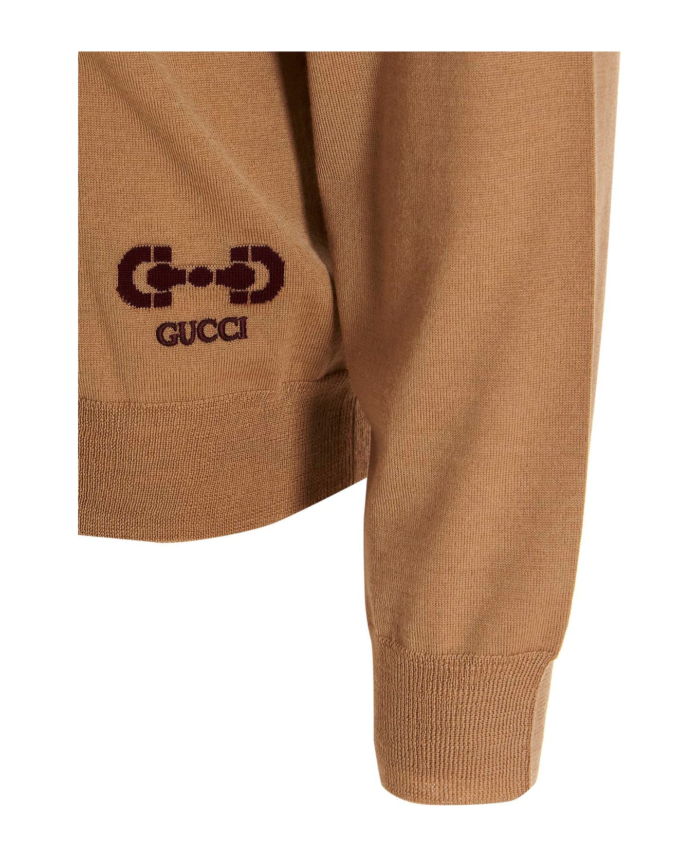 Gucci Logo Sweater - Beige