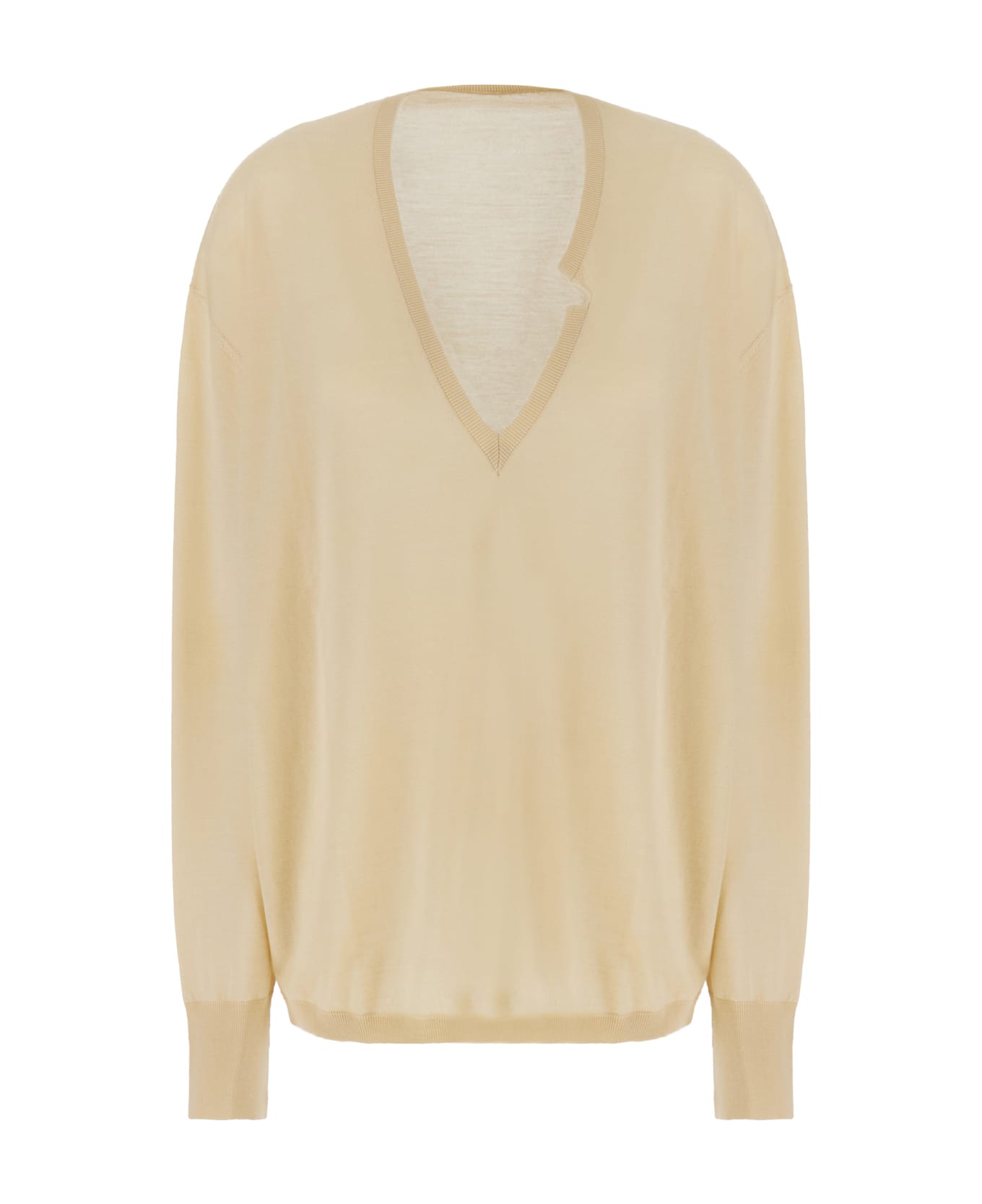 Quira Sand Wool Oversize Sweater - Q0011