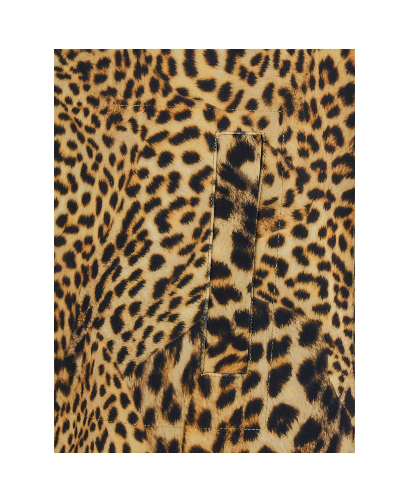 Norma Kamali Brown Short Dress With All-over Printed Leopard Motif In Tech Fabric Woman - Brown