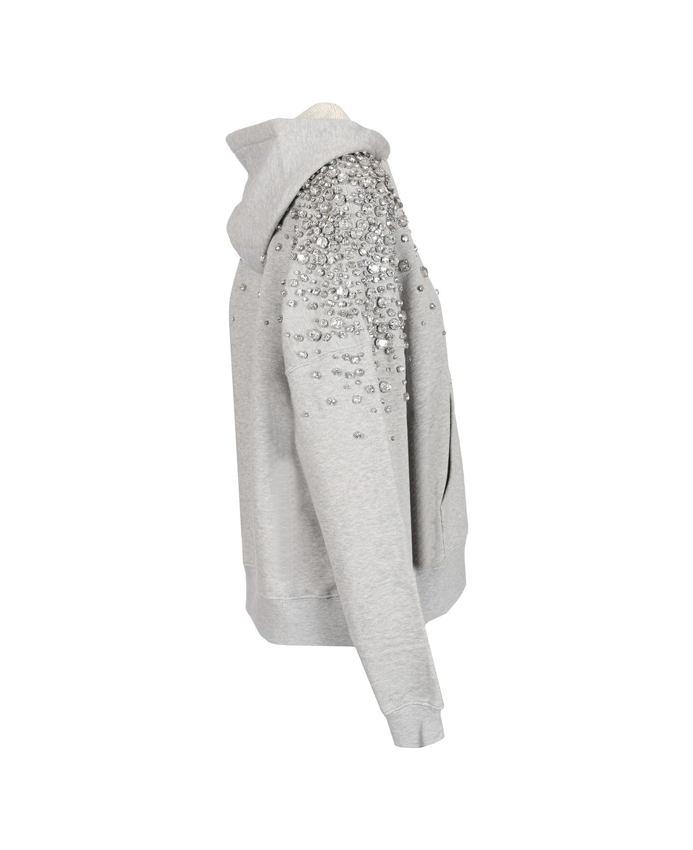 Golden Goose Grey Hoodie With Crystals - MULTICOLOUR