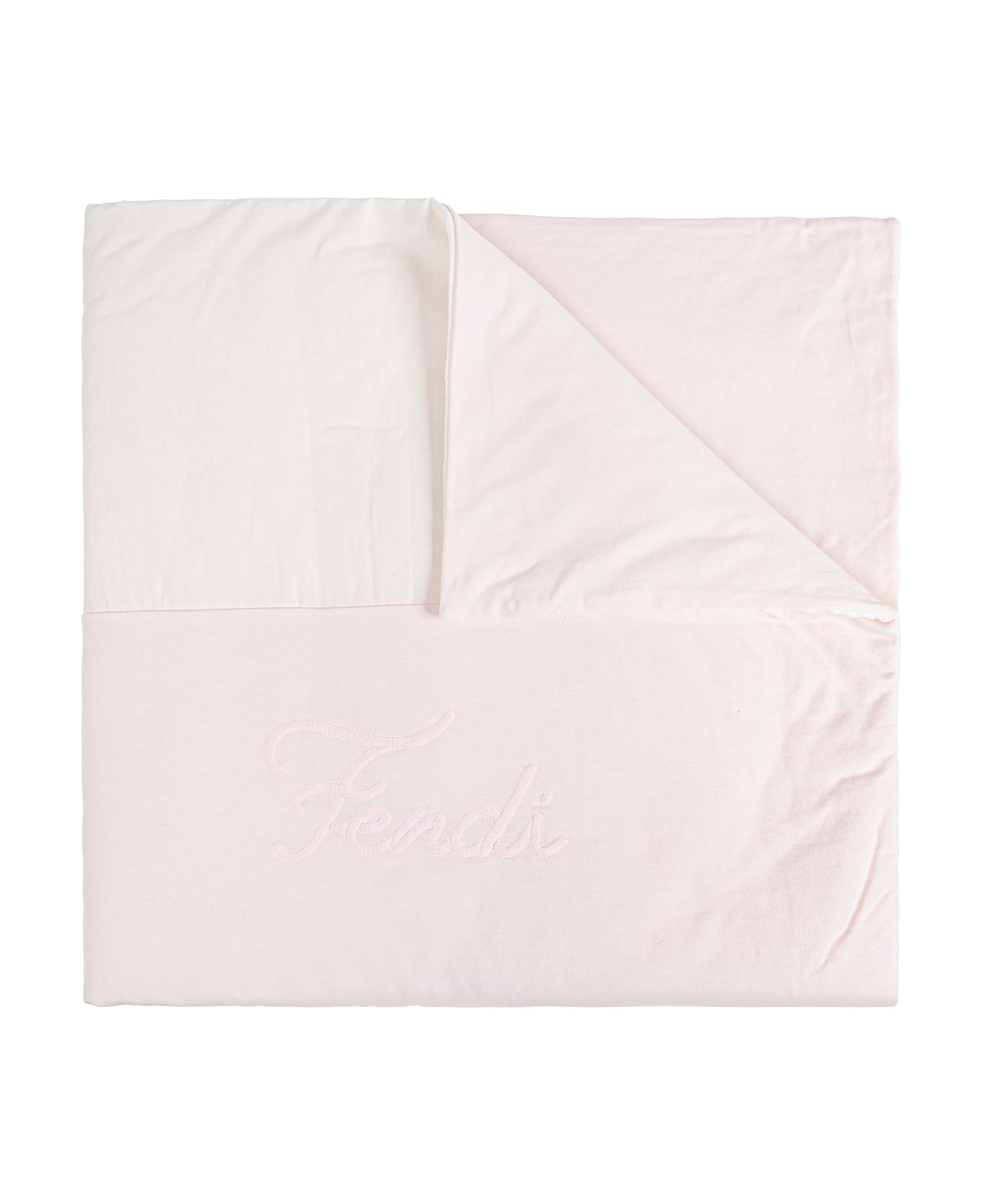 Fendi Kids Cotton Blanket - PINK