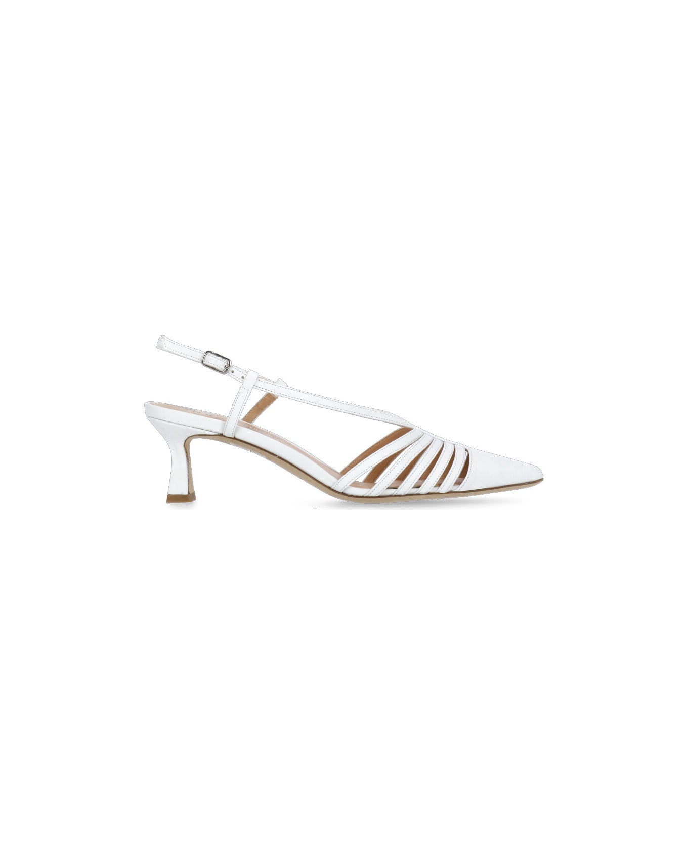 Julie Dee Leather Sandals - White