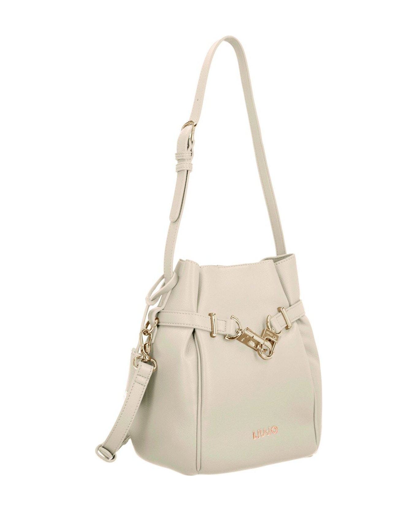 Liu-Jo Magnetic Fastened Bucket Bag - White