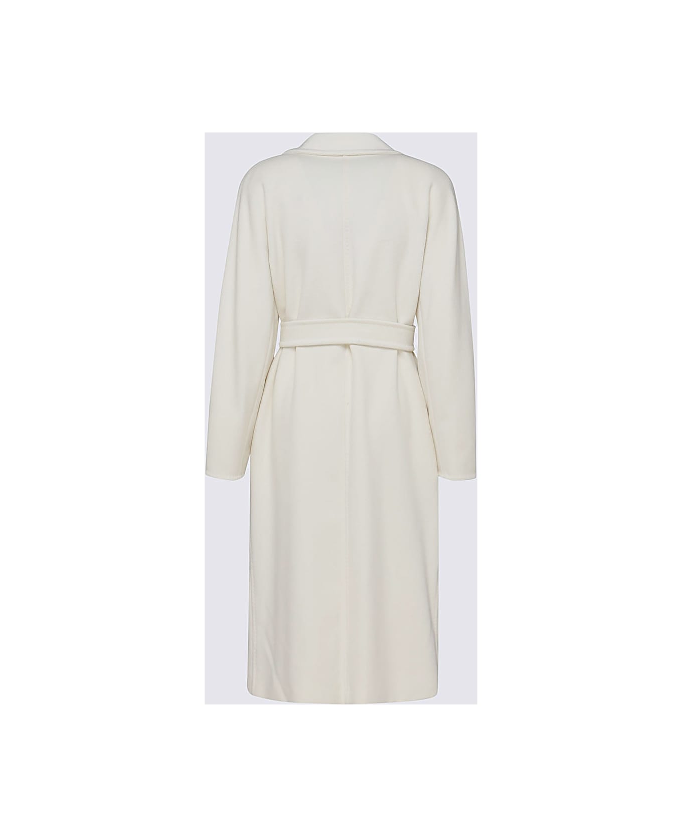 Max Mara White Wool Madame Coat - White