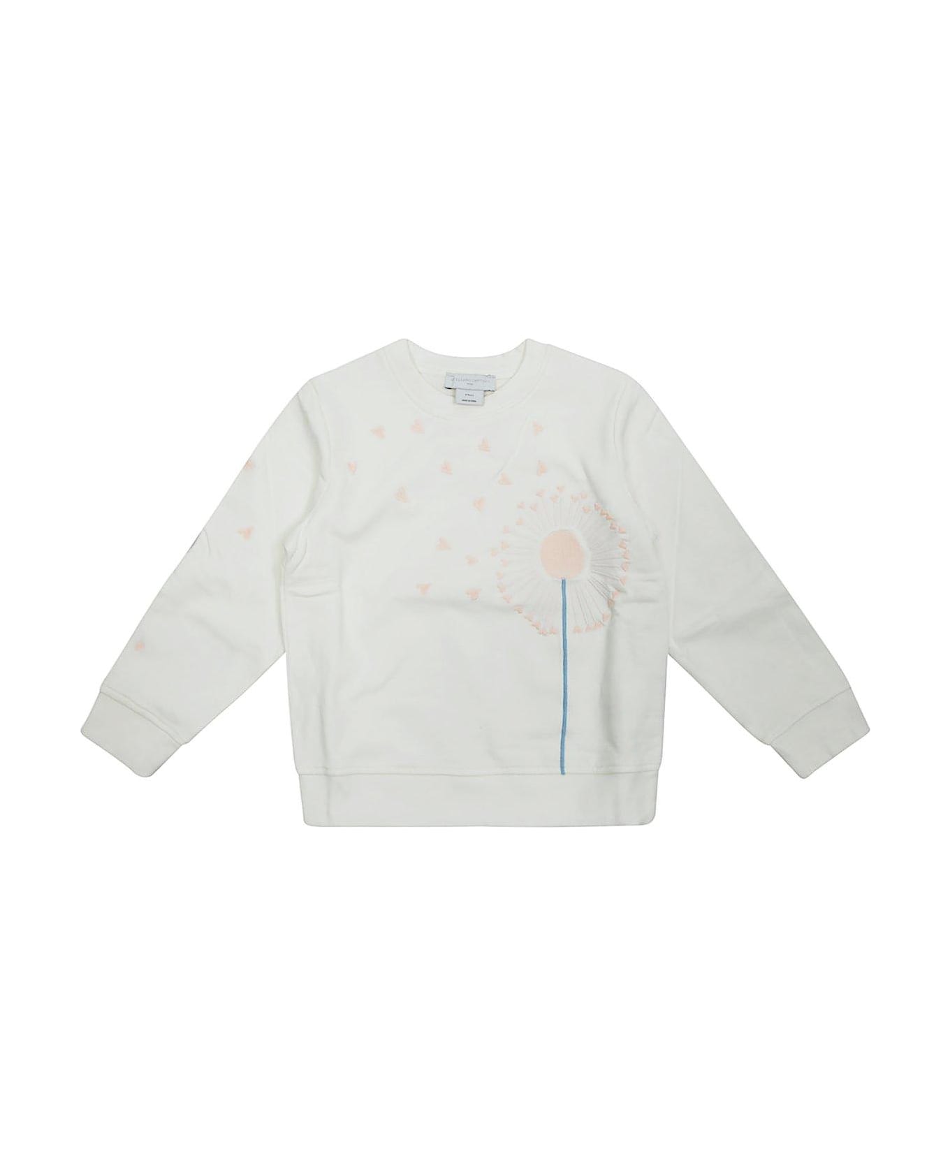 Stella McCartney Logo Embroidered Crewneck Knitted Jumper - Panna