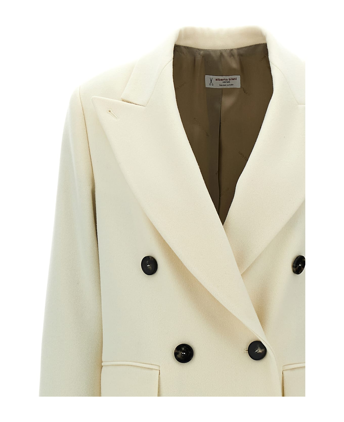 Alberto Biani Double-breasted Coat - White