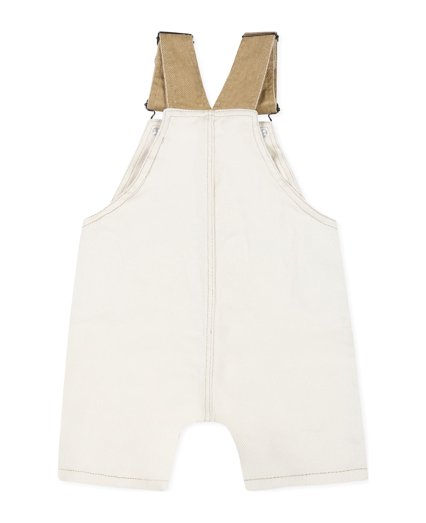 Timberland Ivory Dungarees For Baby Boy With Tree - Ivory