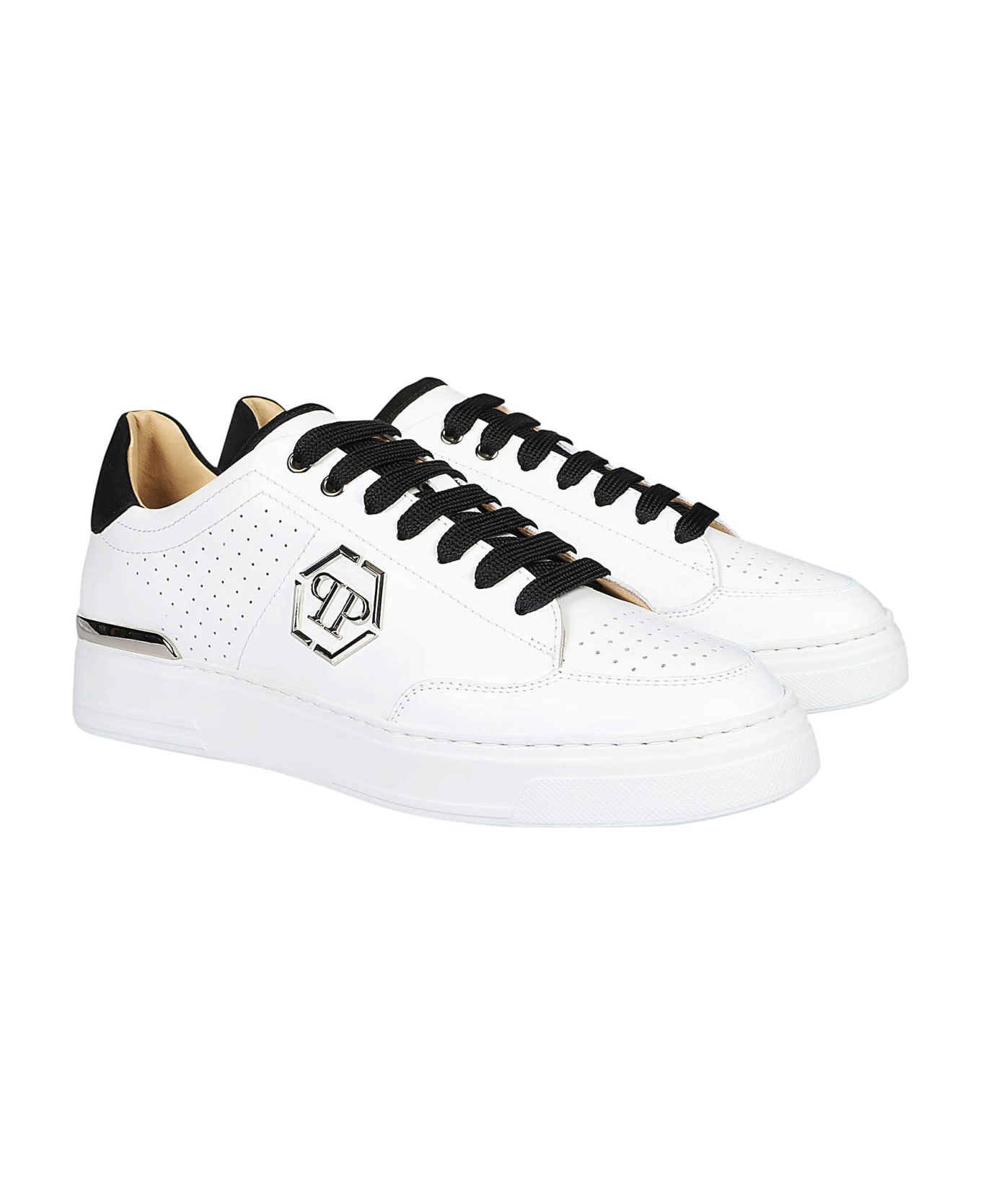 Philipp Plein Low Top Sneakers - White/black スニーカー