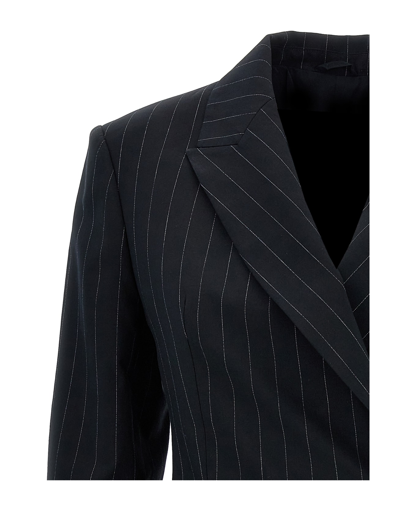 Brunello Cucinelli Pinstriped Double-breasted Blazer - Black  