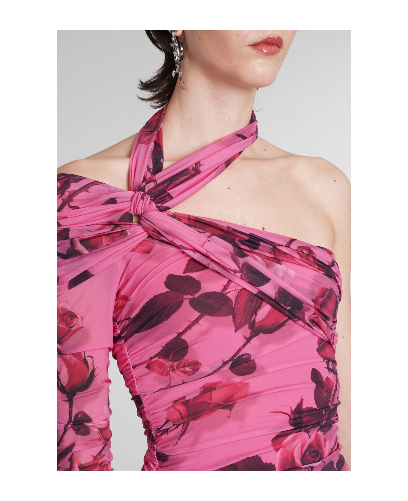 Blumarine Dress In Rose-pink Polyamide - rose-pink ワンピース＆ドレス