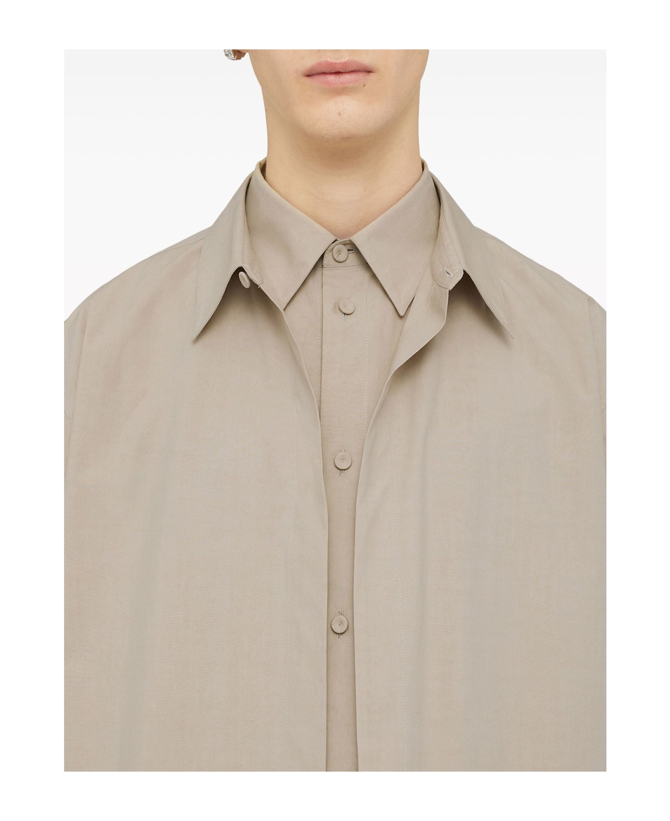 Jil Sander Shirt With Double Layer Design - BEIGE