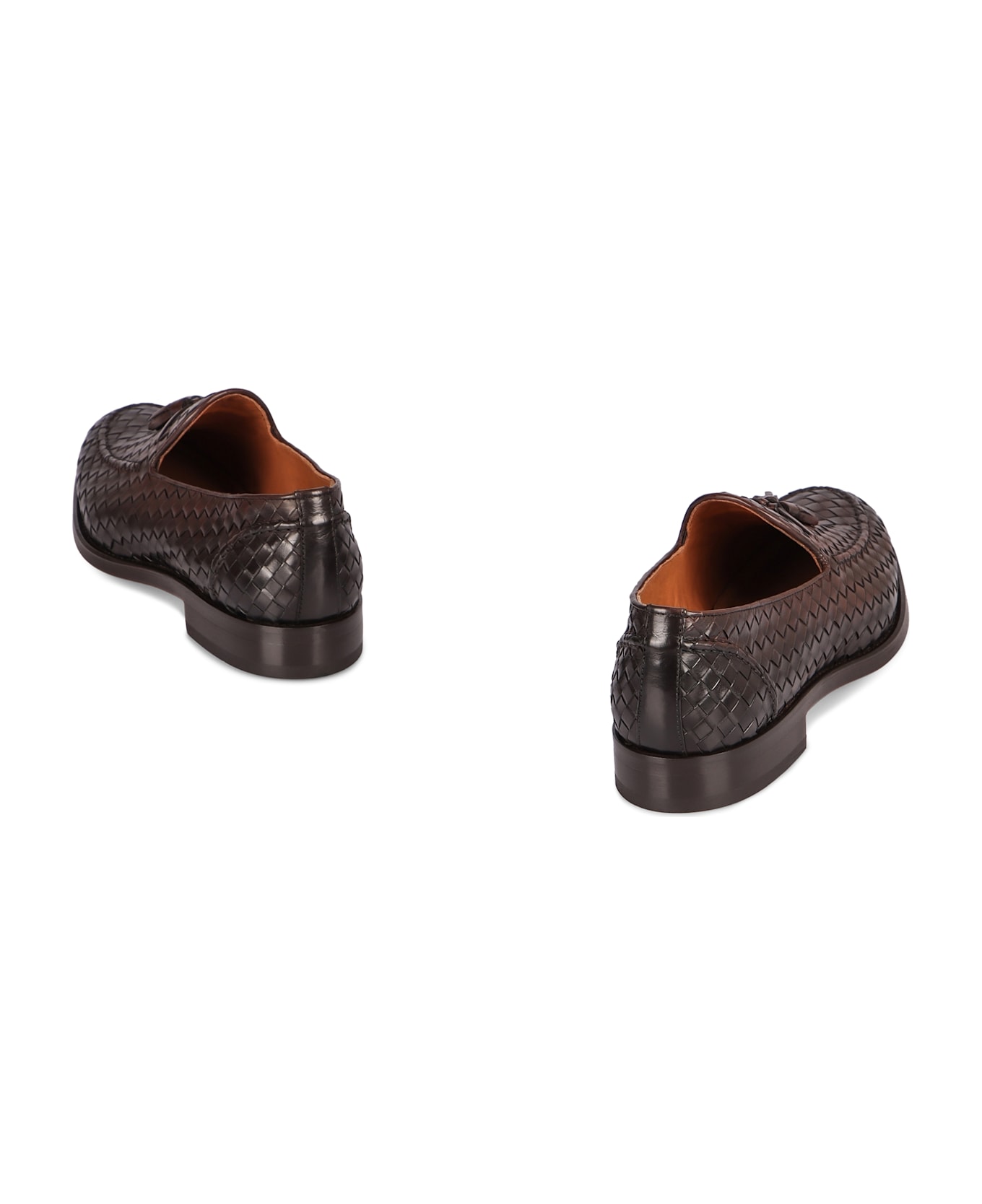 Doucal
s Woven Leather Loafers - brown