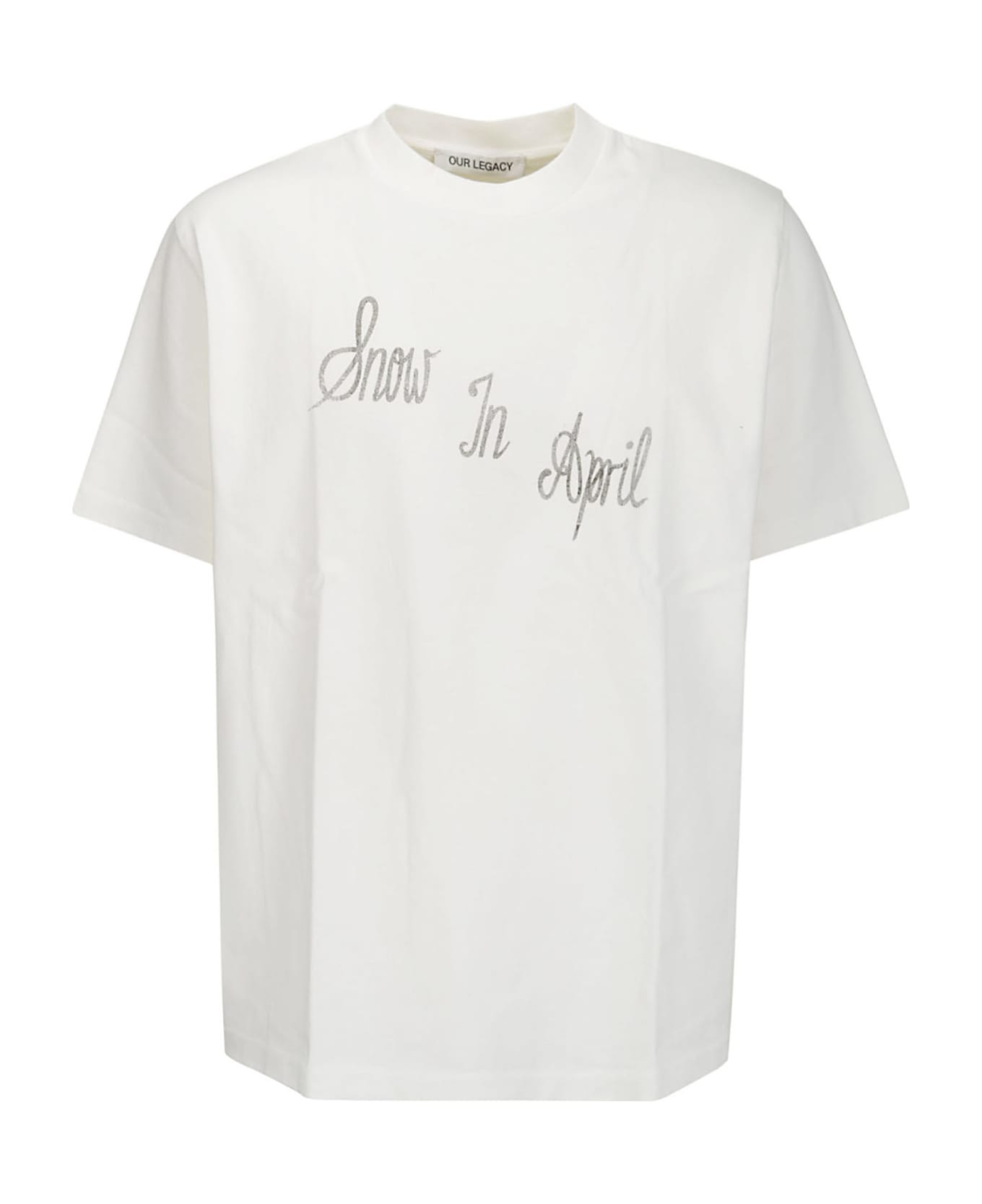 Our Legacy Box T-shirt - RONJA PRINT WHITE
