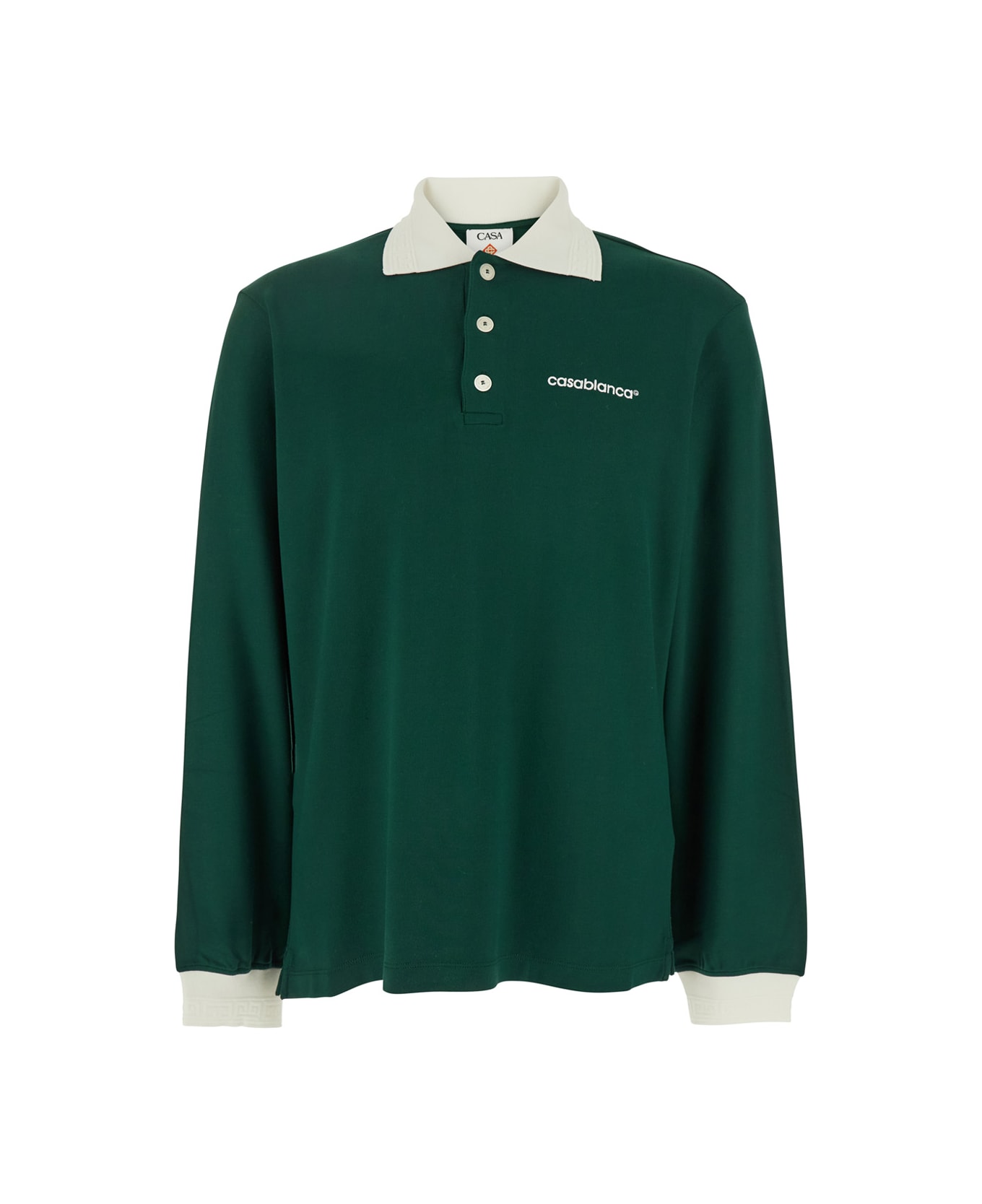 Casablanca Polo With Logo - Green