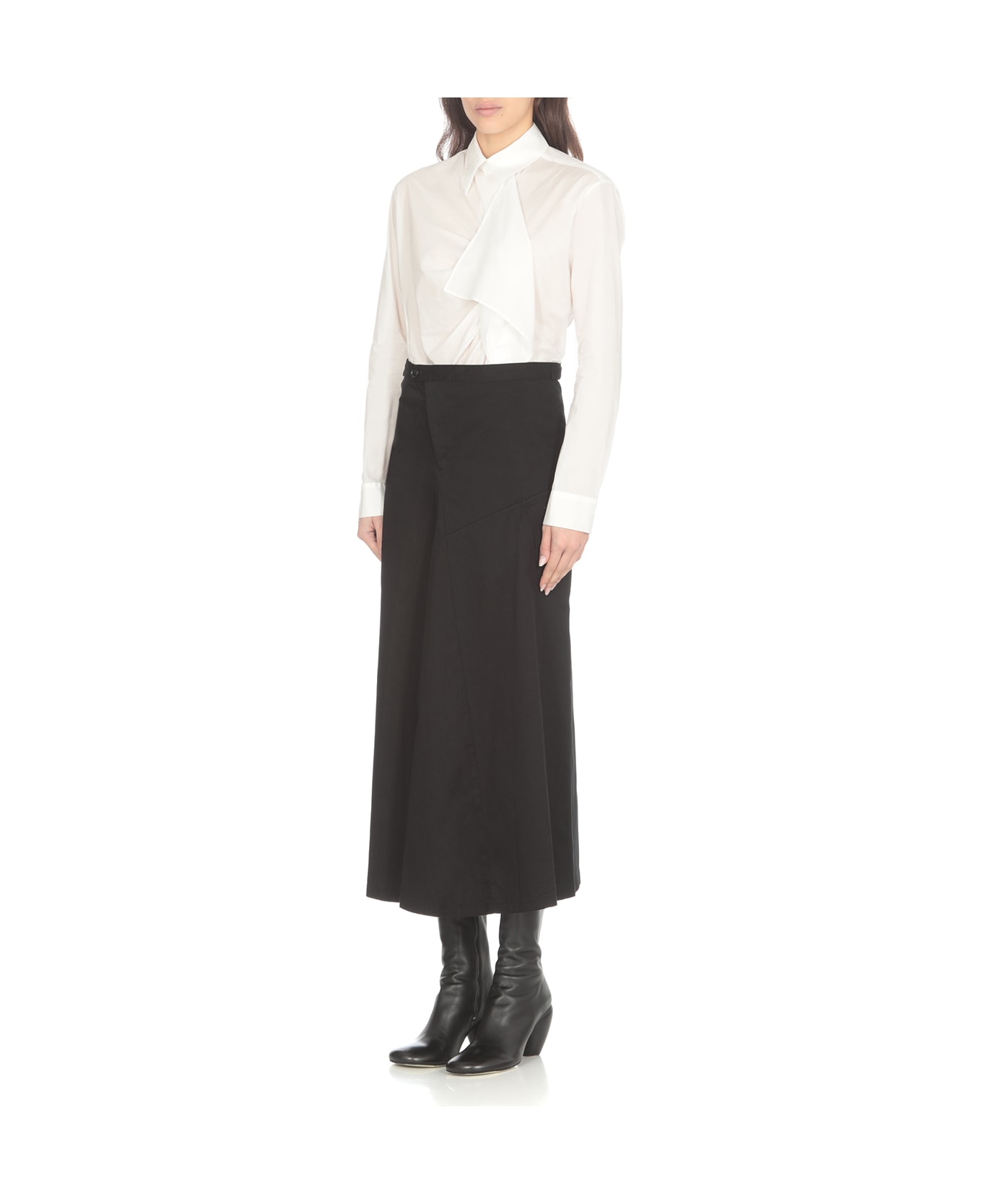 Y's Cotton Skirt - Black スカート