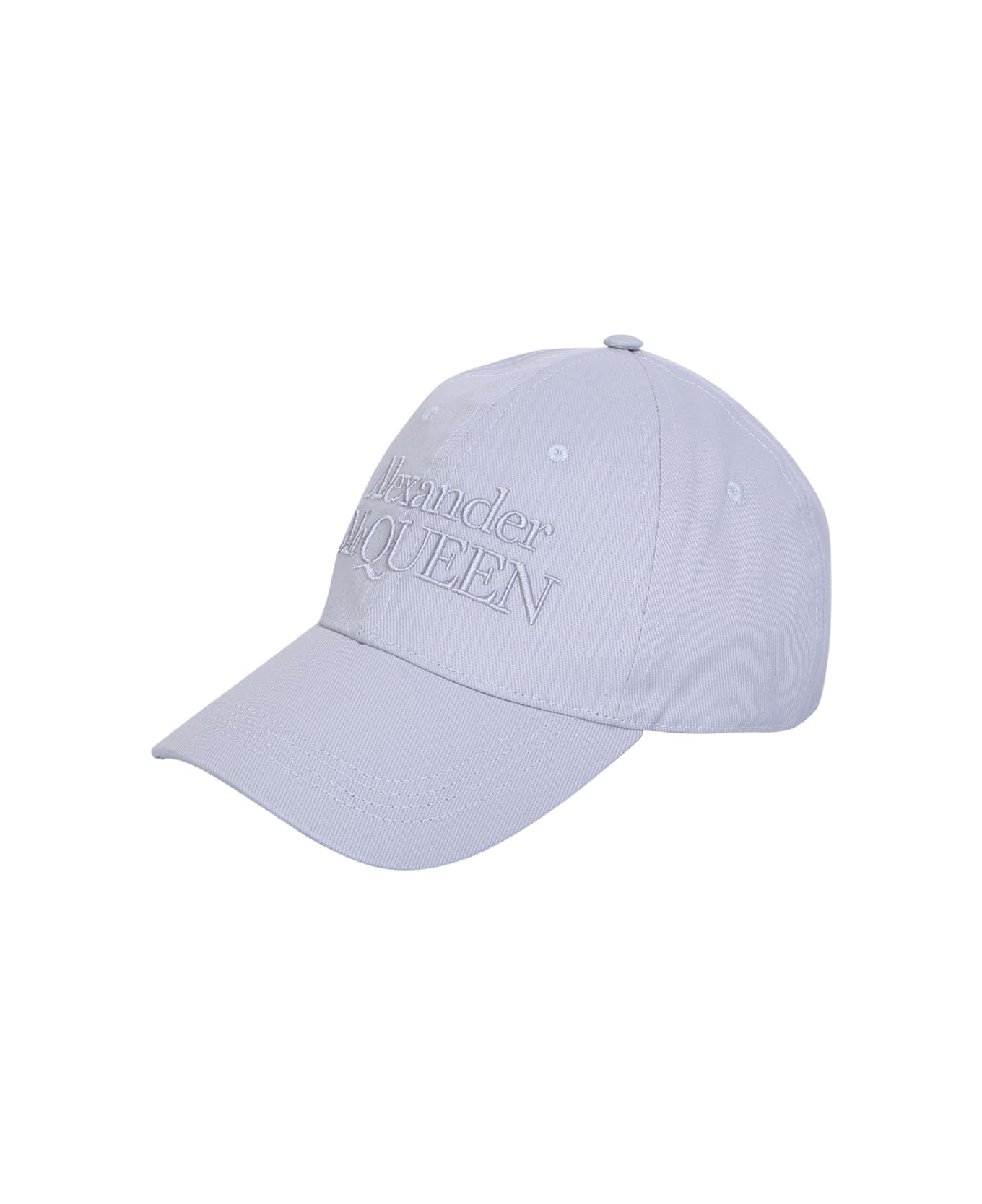 Alexander McQueen Logo Embroidered Baseball Cap - Blue 帽子