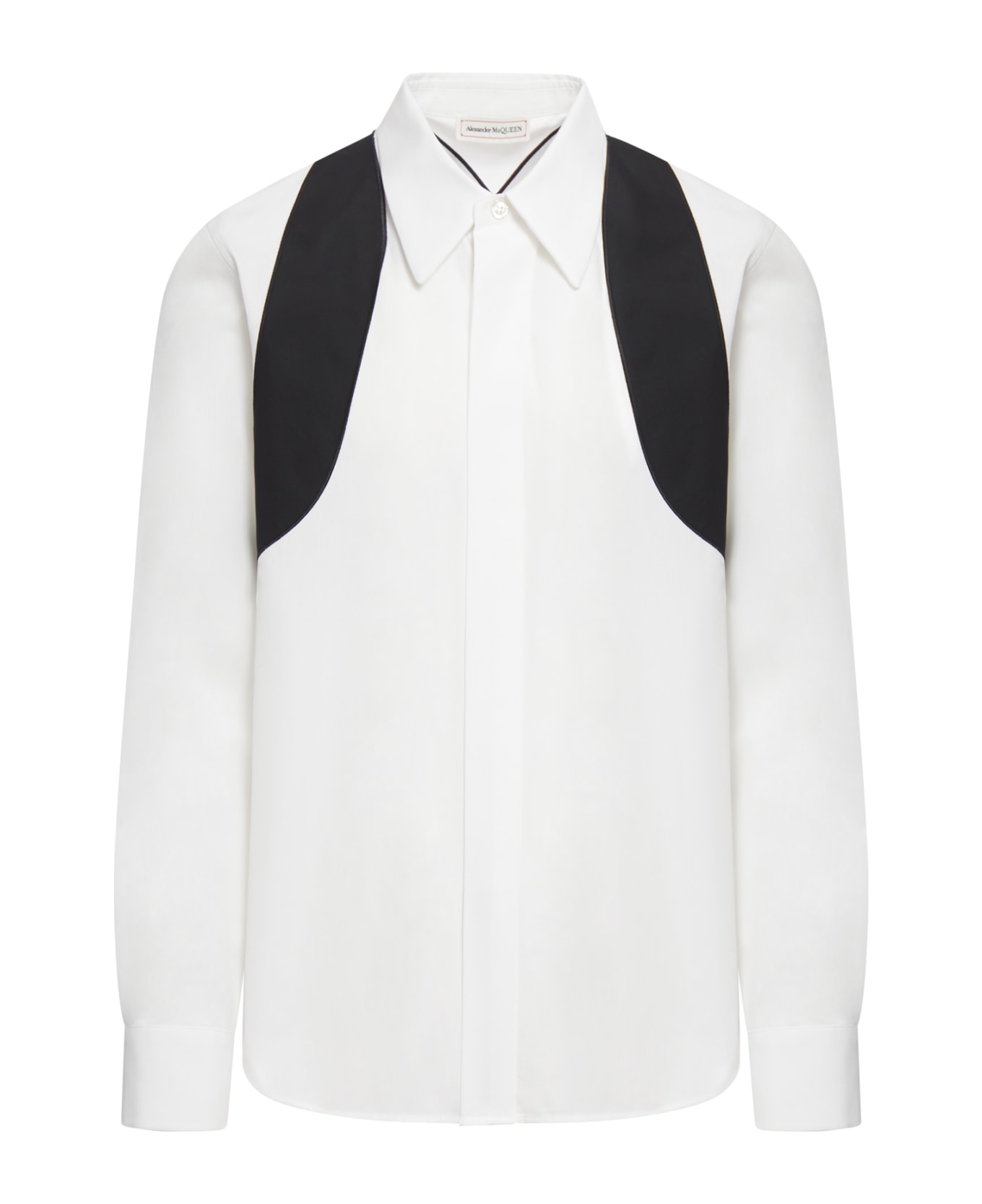Alexander McQueen Graphic Printed Long Sleeved Shirt - Optical White シャツ