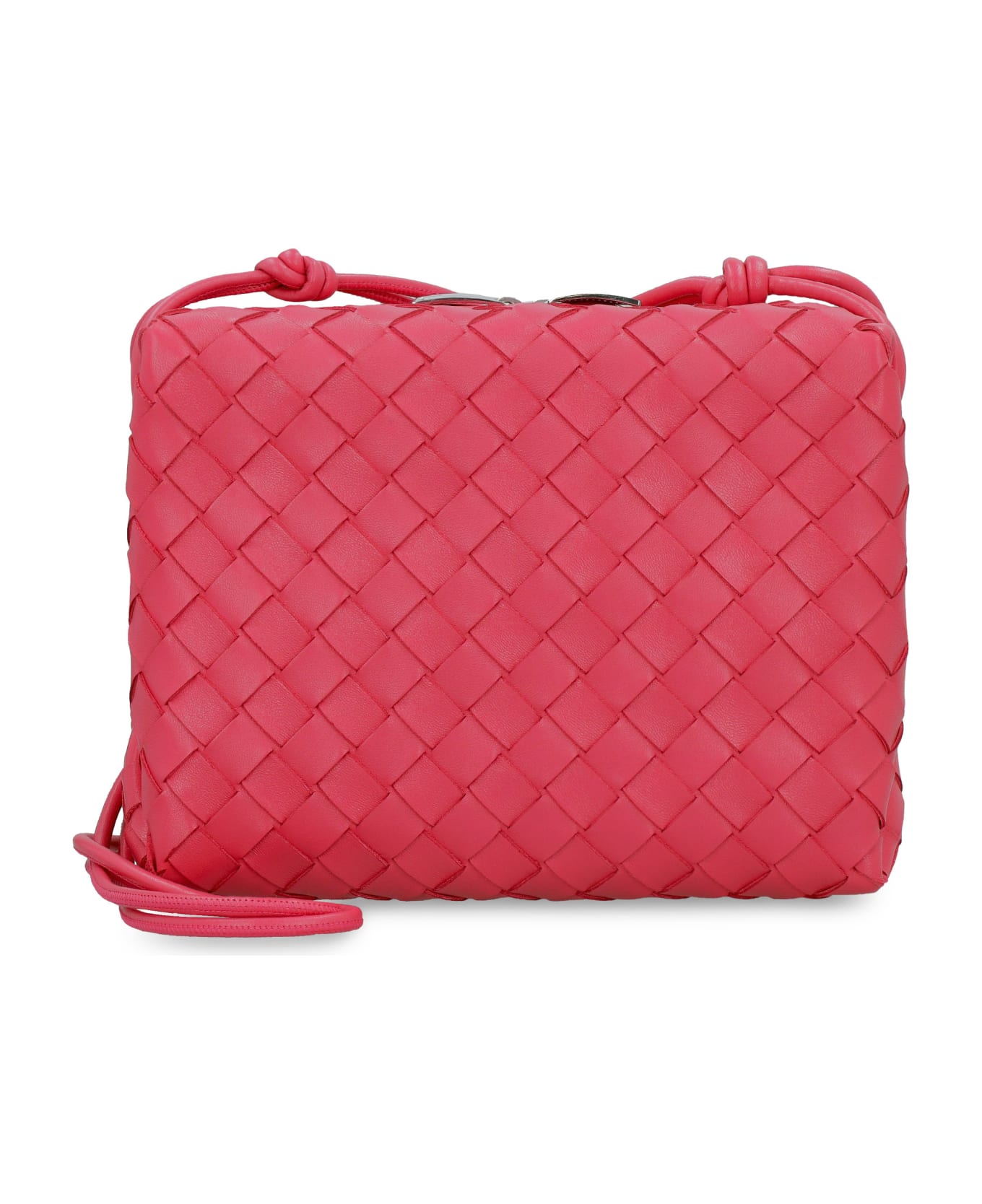 Bottega Veneta Loop Leather Crossbody Bag - Fuchsia